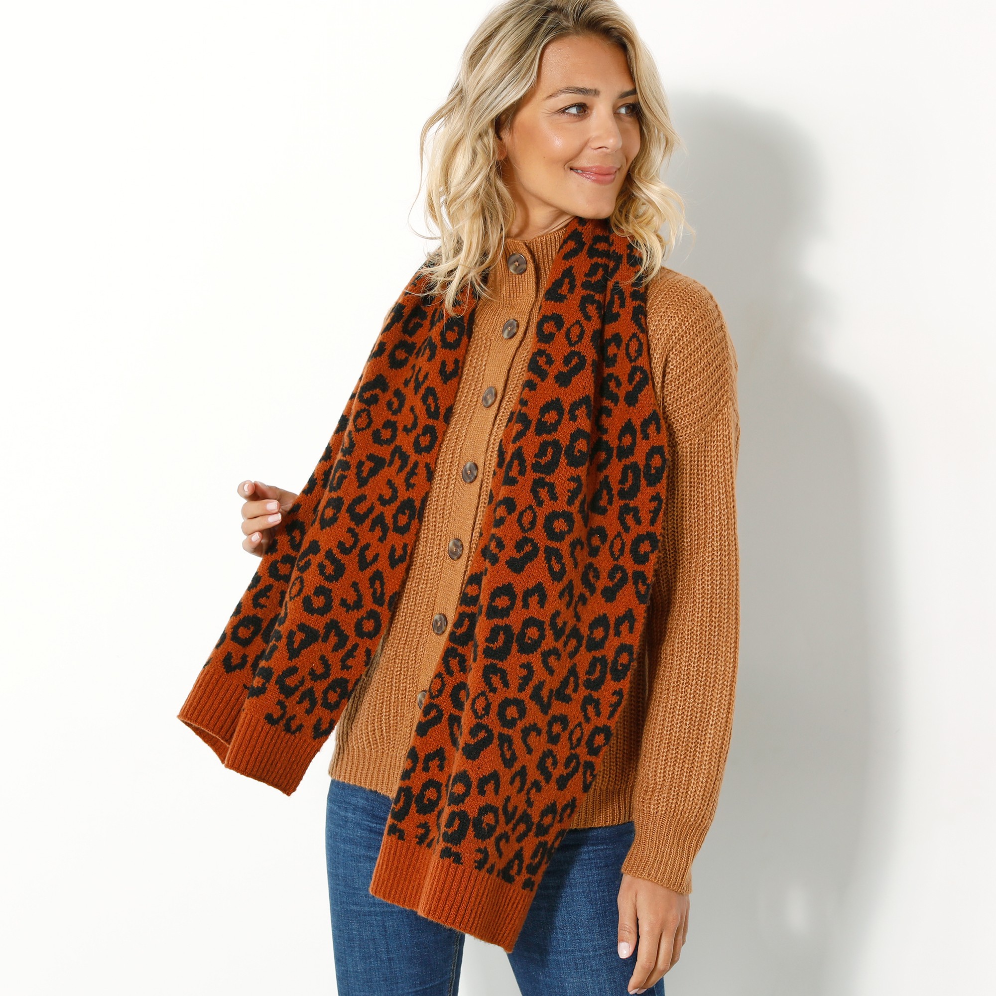 Écharpe En Maille, Motif Léopard - Blancheporte