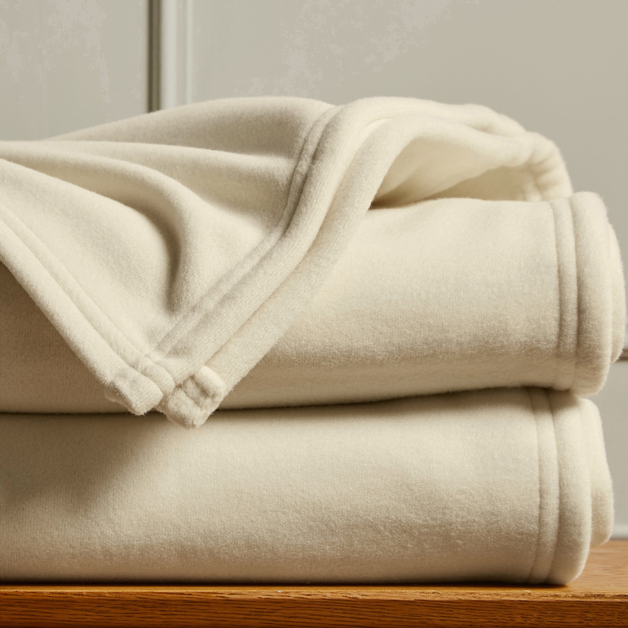 Couverture polaire Thermotec® 350g/m2 - Couverture 2 Personnes : 240x260 Cm - Écru - Ourson