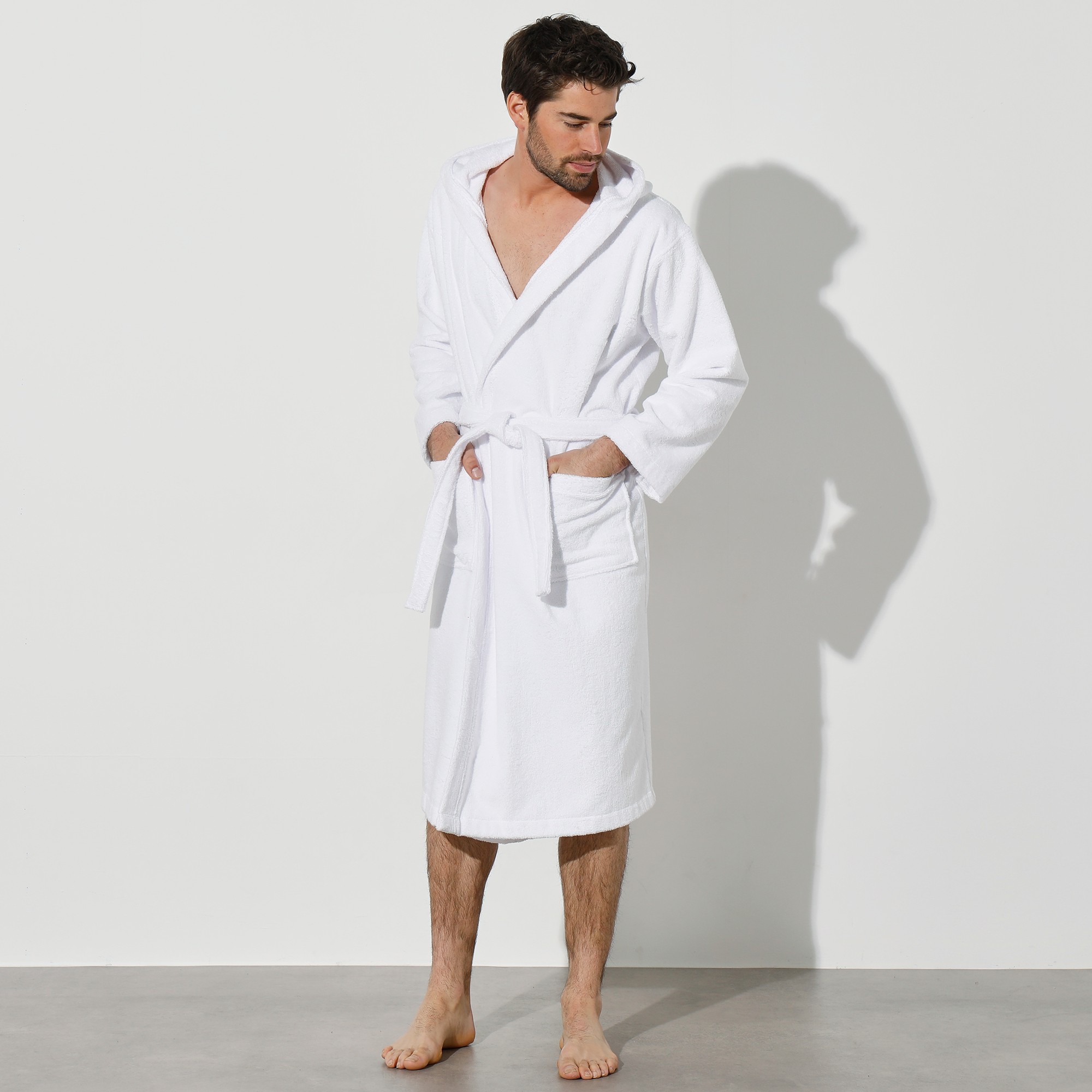Peignoir homme blanche porte sales