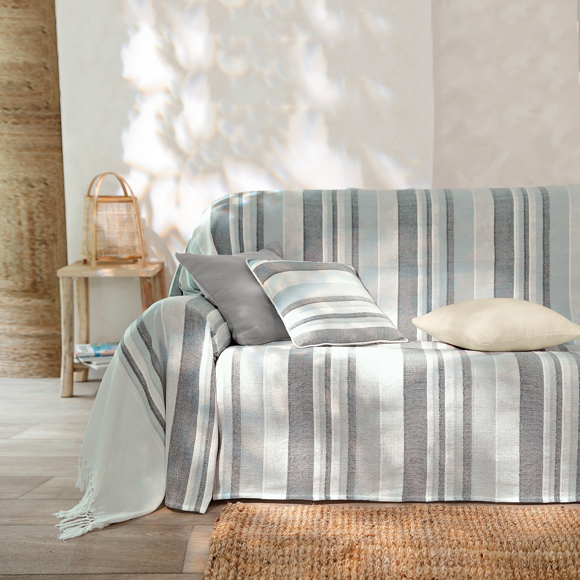 Plaid Jeté Multicolore Coton Tissage Artisanal - Blancheporte