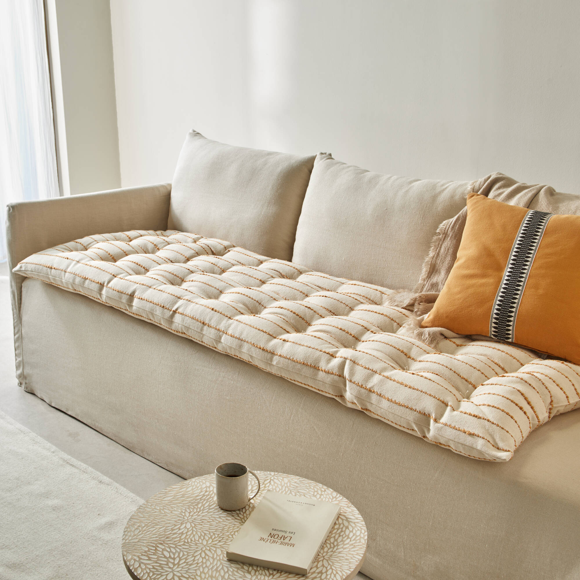 Long coussin déco tissage artisanal - Blancheporte
