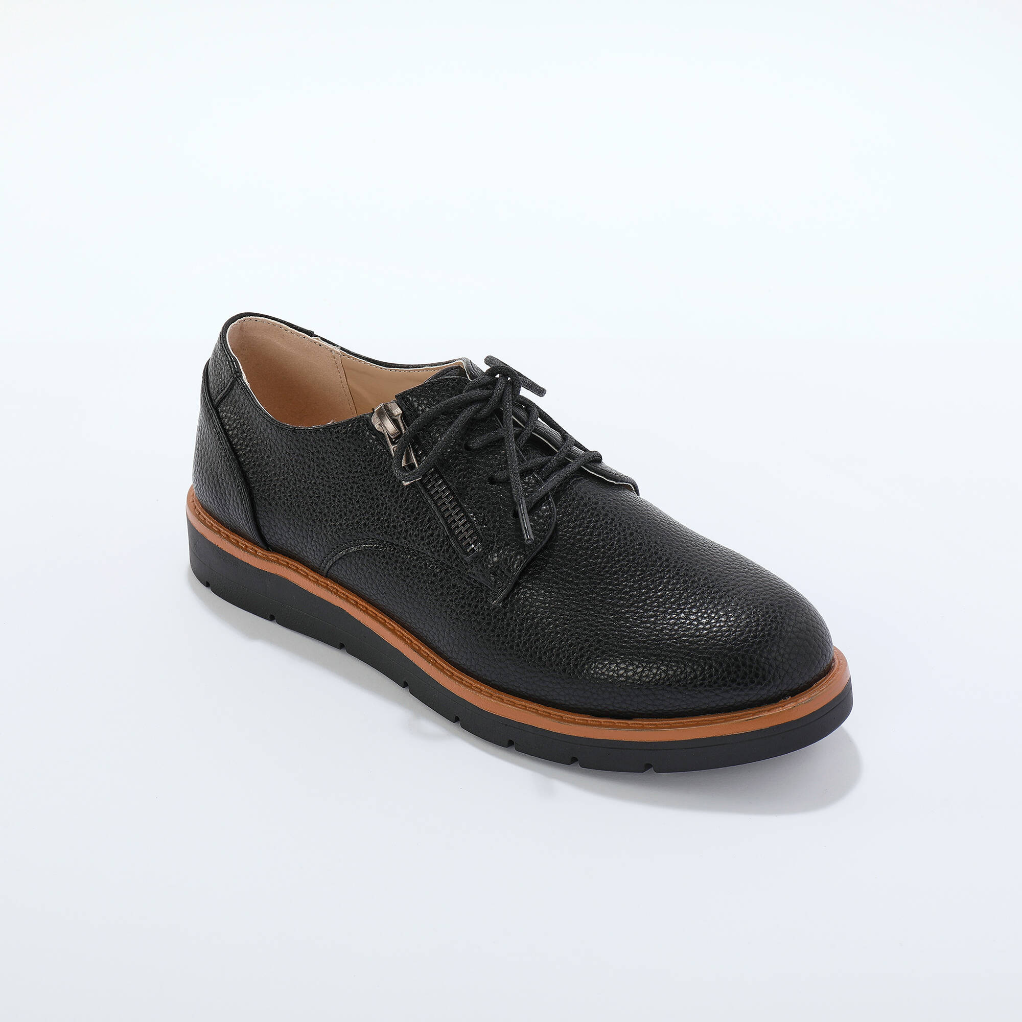 Derbies légères à lacets, semelle compensée crantée - Blancheporte