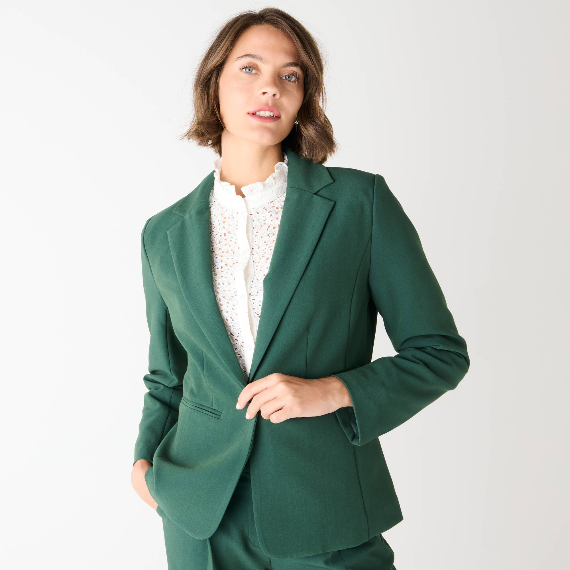 Veste blazer fluide, manches longues