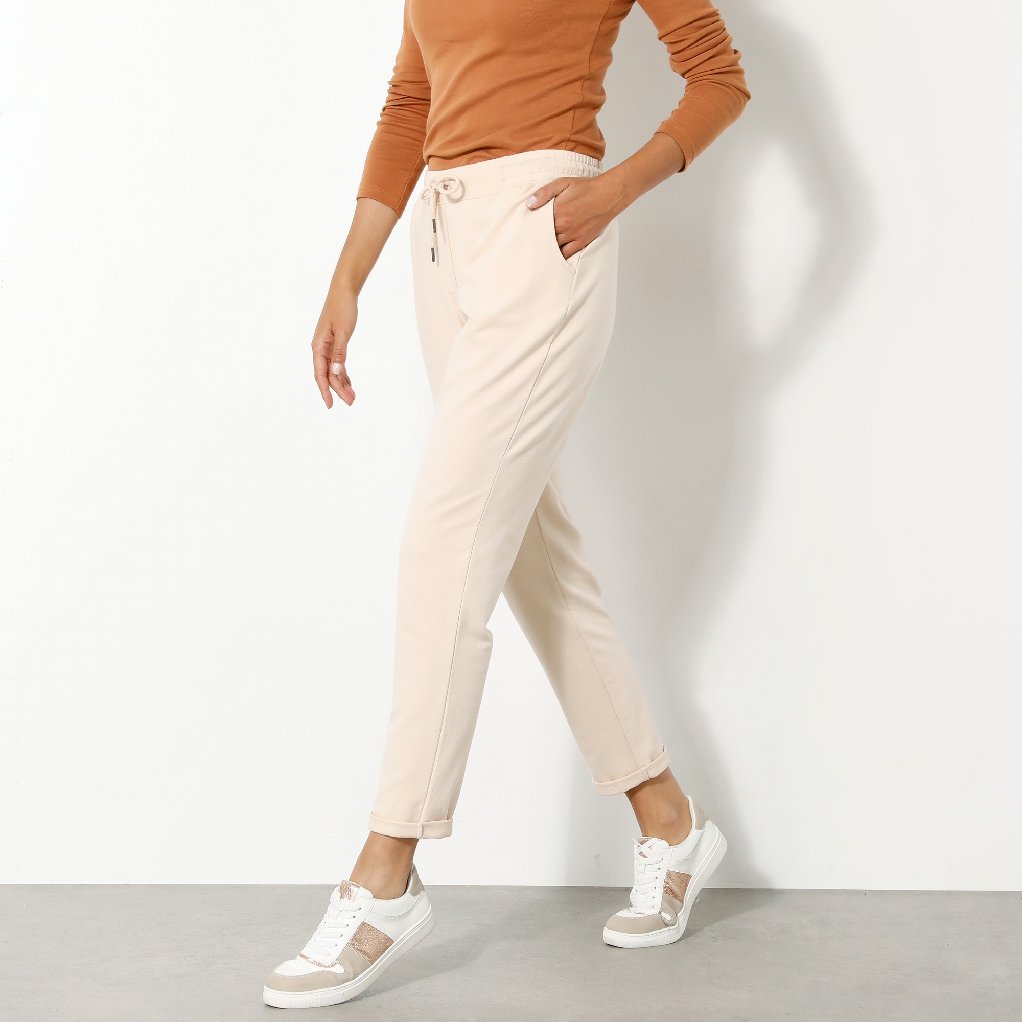 Pantalon Jogpant Ceinture Élastiquée Molleton - Blancheporte