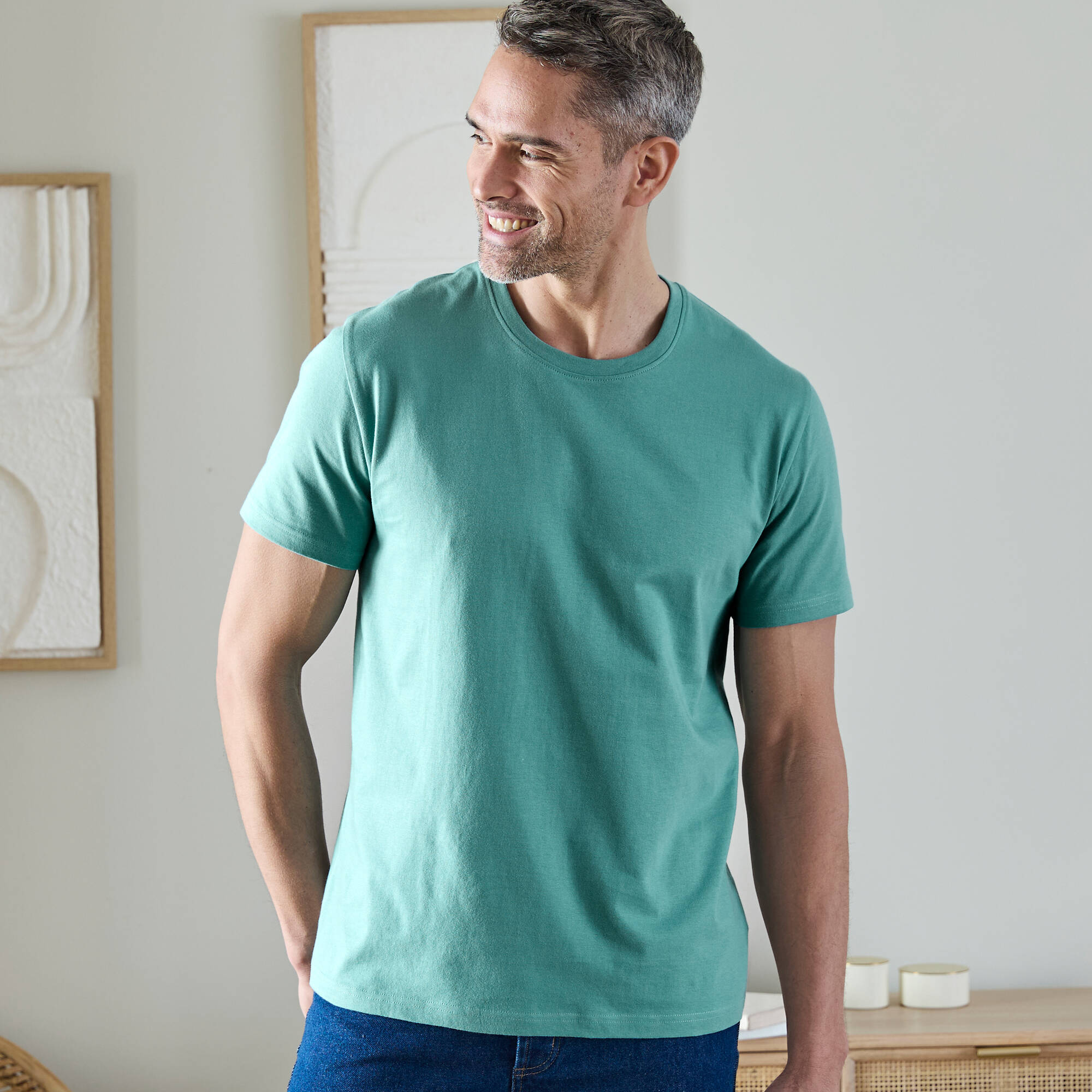 T-shirt col rond manches courtes - Blancheporte