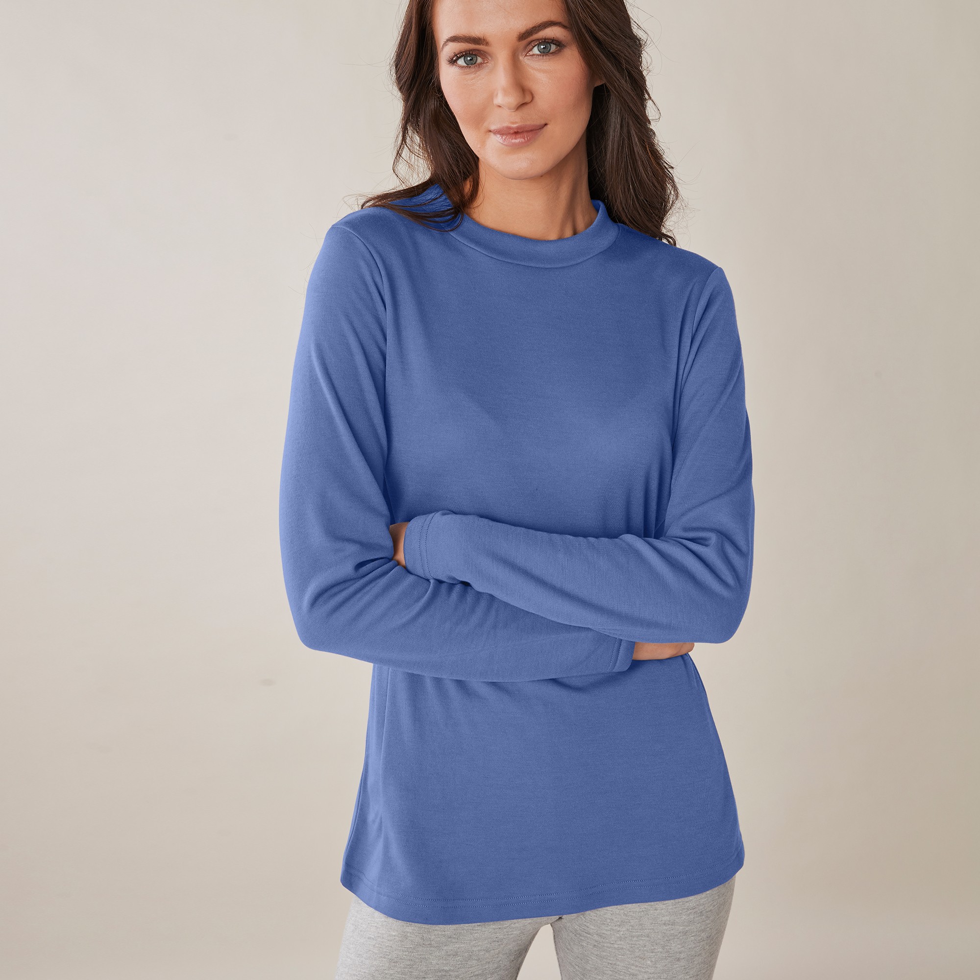 T-shirt Thermique Col Montant - Manches Longues - Blancheporte