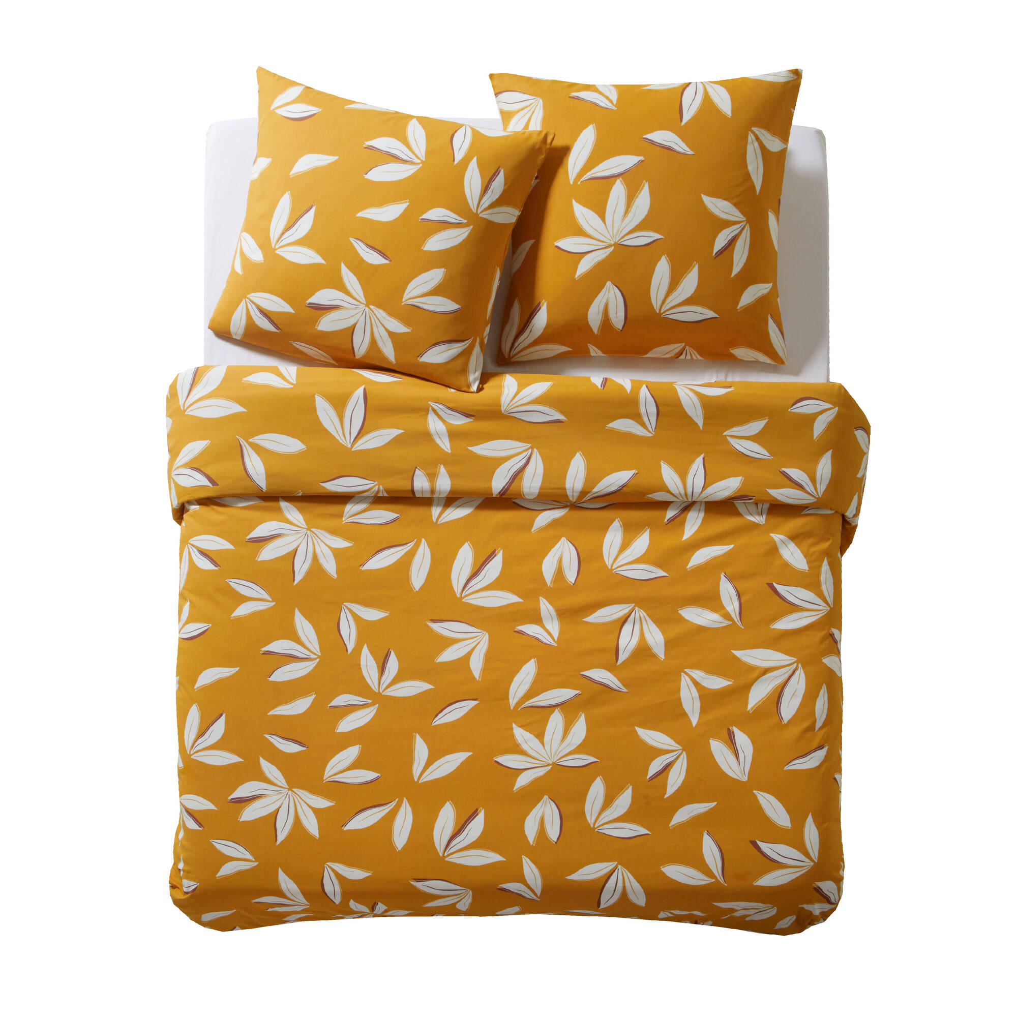 Parure de lit taie(s) + housse de couette Aurélie imprimée fleuri en coton - Blancheporte