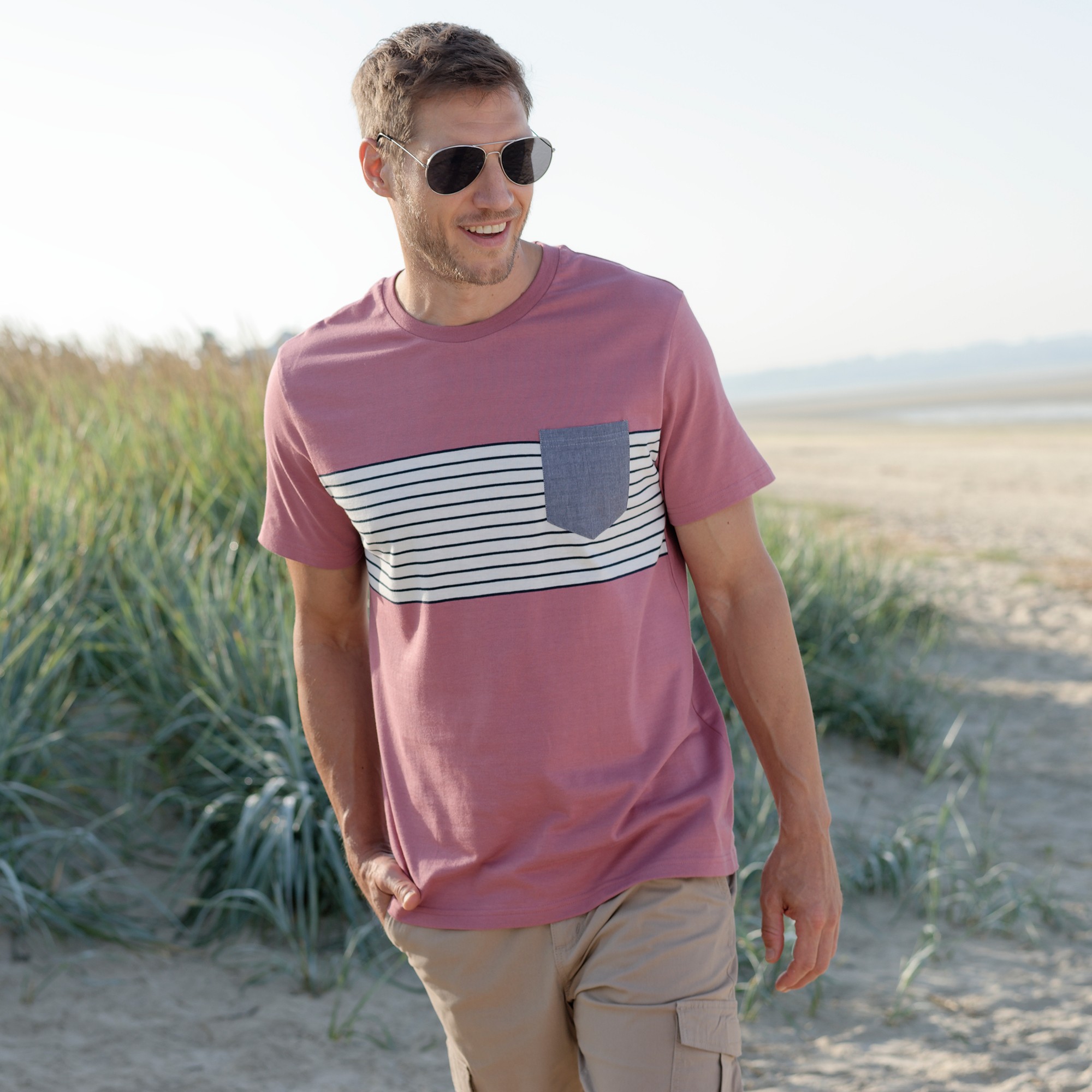 T-shirt Rayé Manches Courtes - Blancheporte