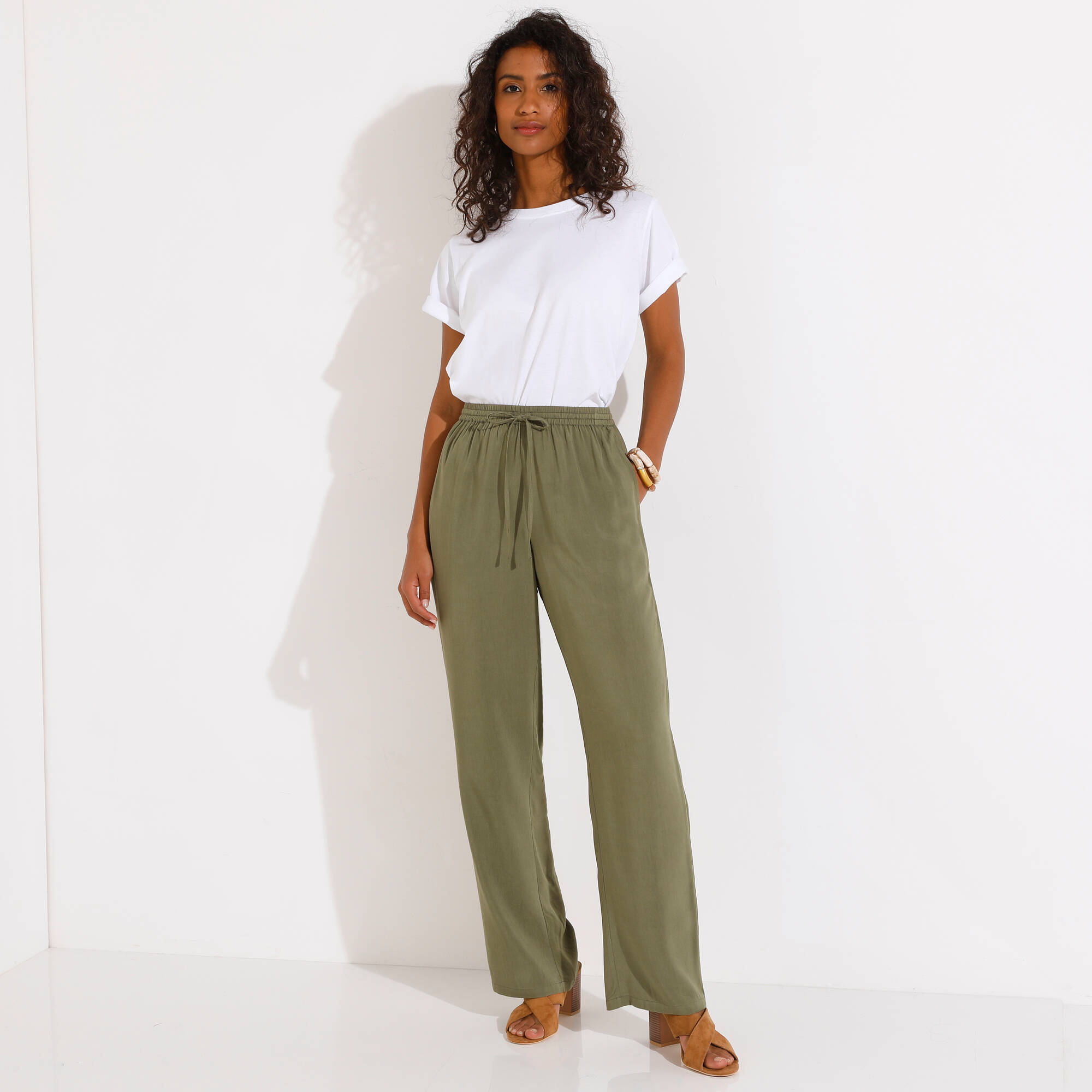 Pantalon large fluide uni - Blancheporte 22$