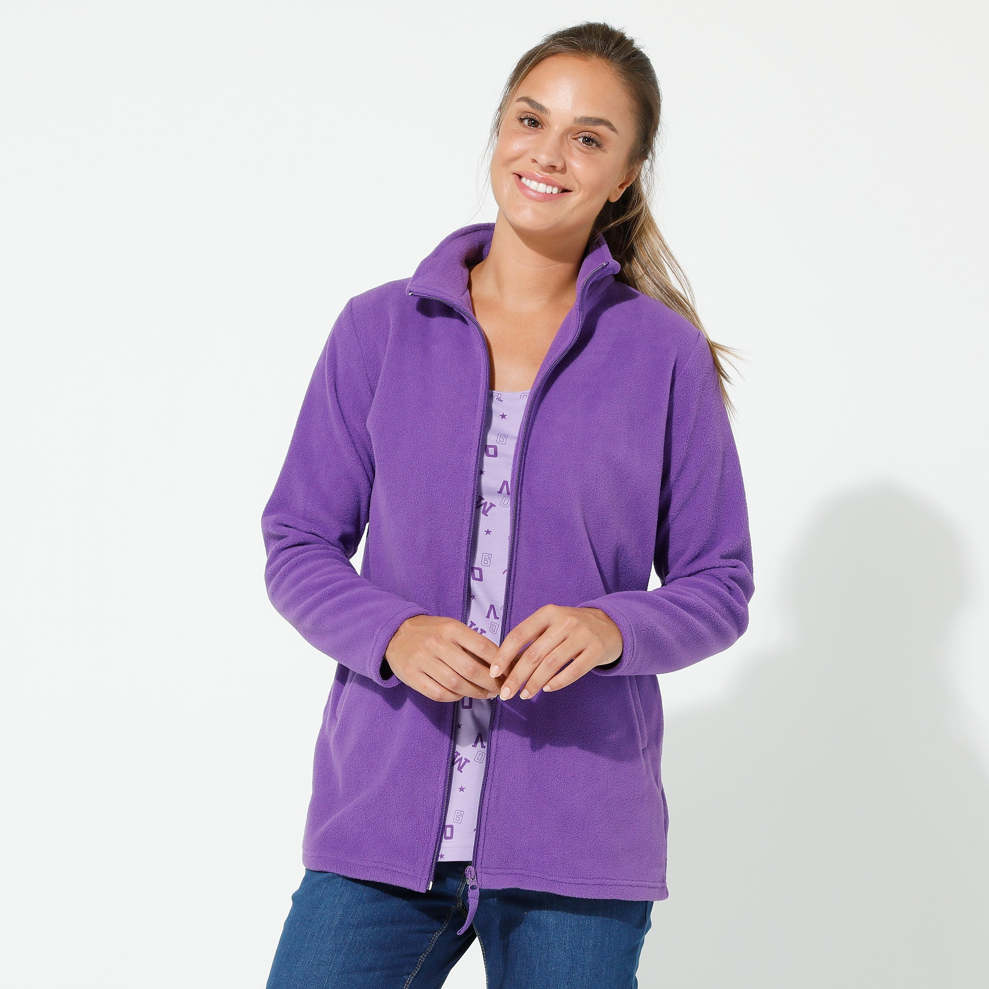 Veste Polaire Zippée Manches Longues - Blancheporte