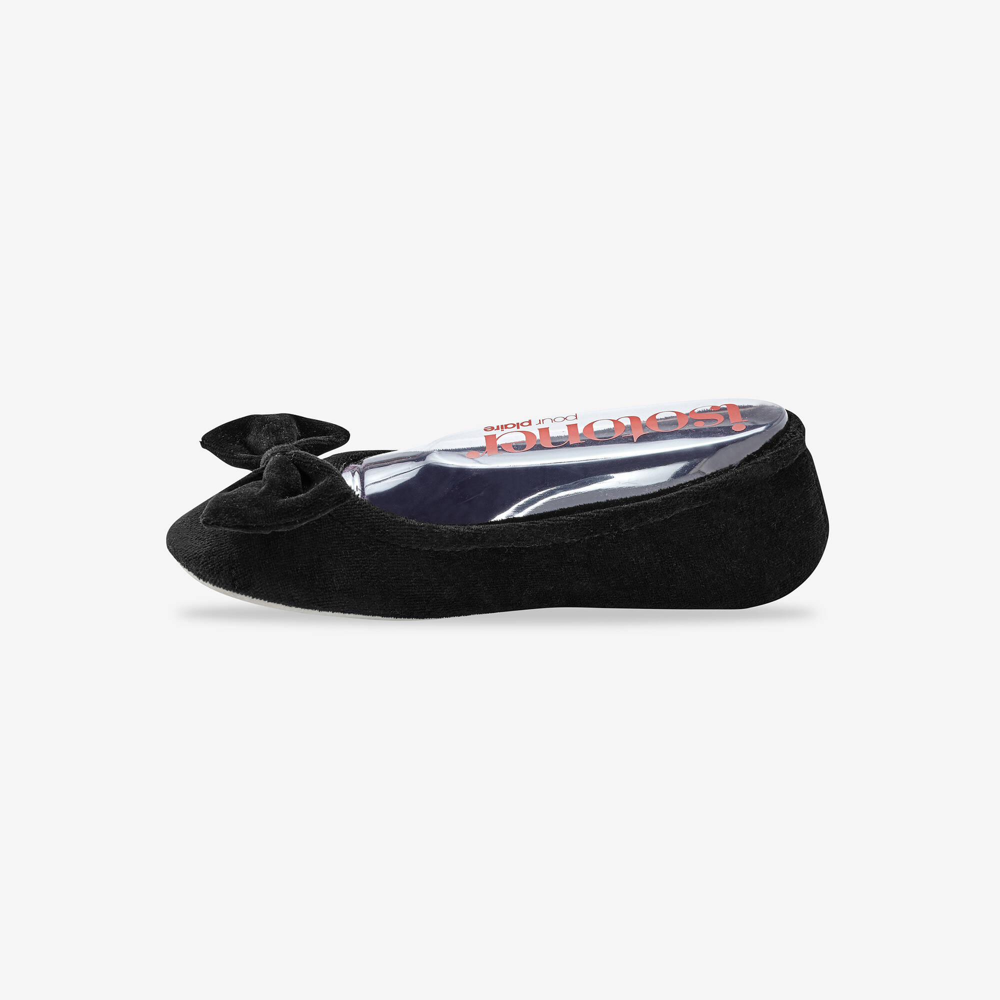 Ballerines velours uni issu de lagriculture biologique - large noeud - Blancheporte 34 €