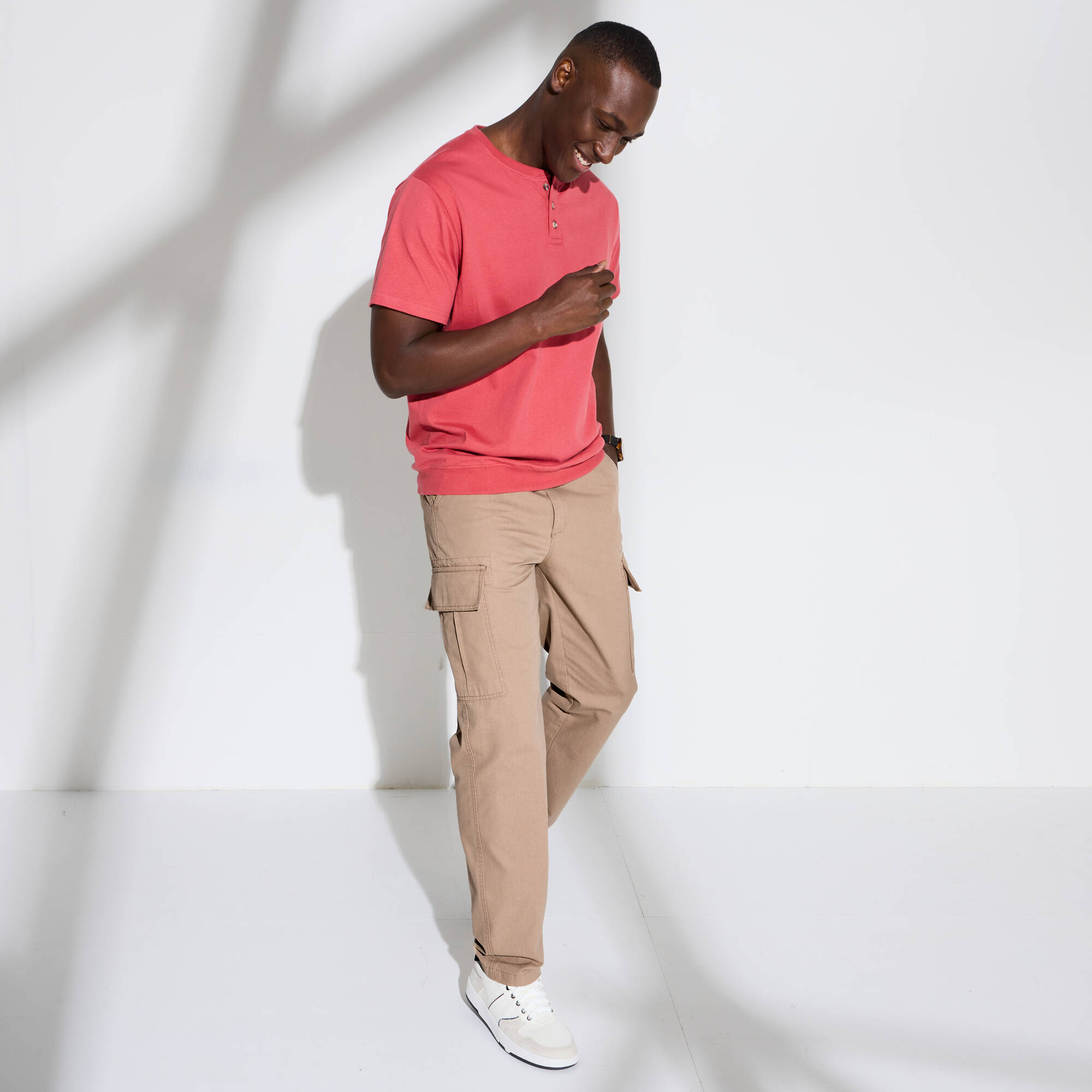 T-shirt Henley confort manches courtes - coton biologique - Blancheporte 7 €