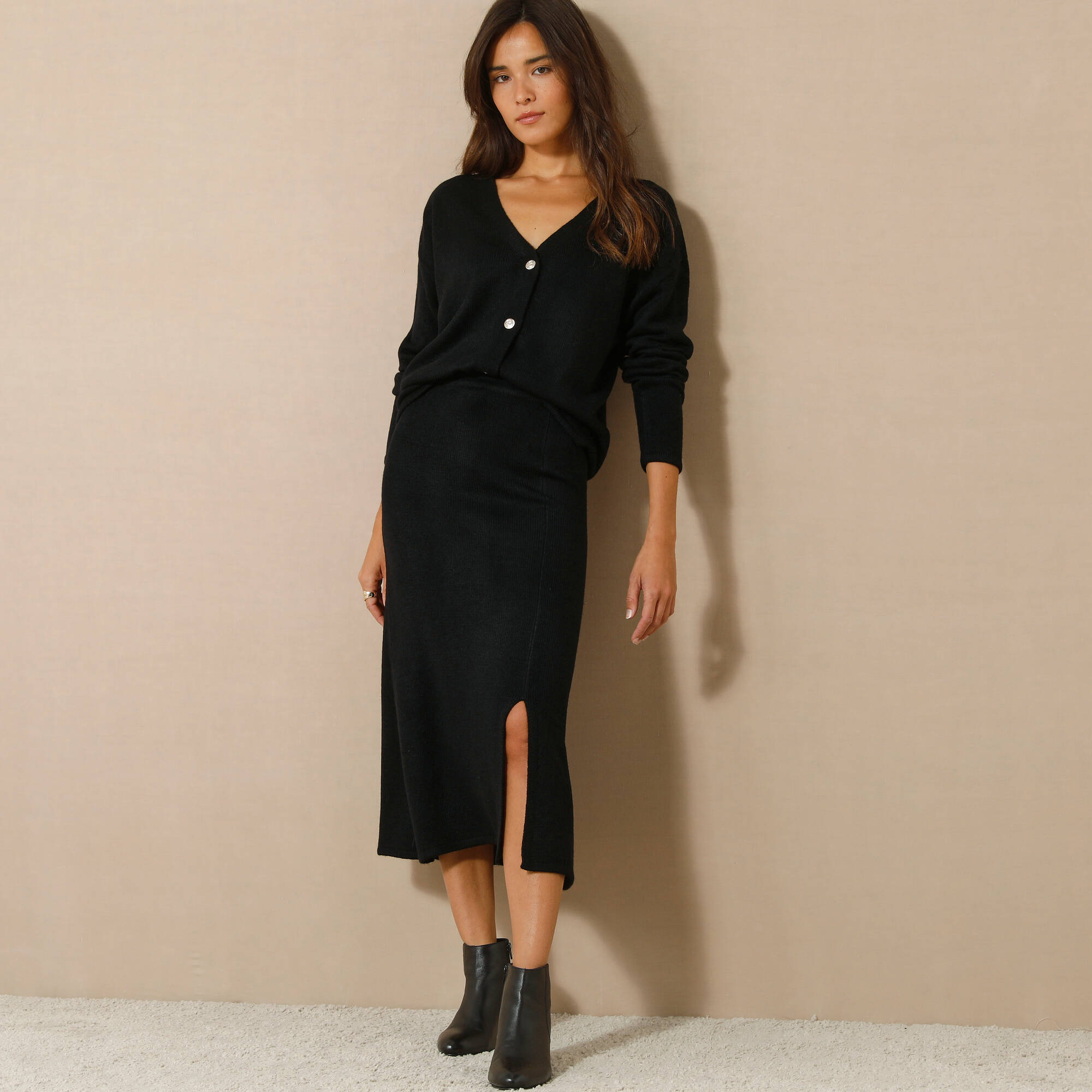 Jupe midi vase en tricot - Blancheporte 30$