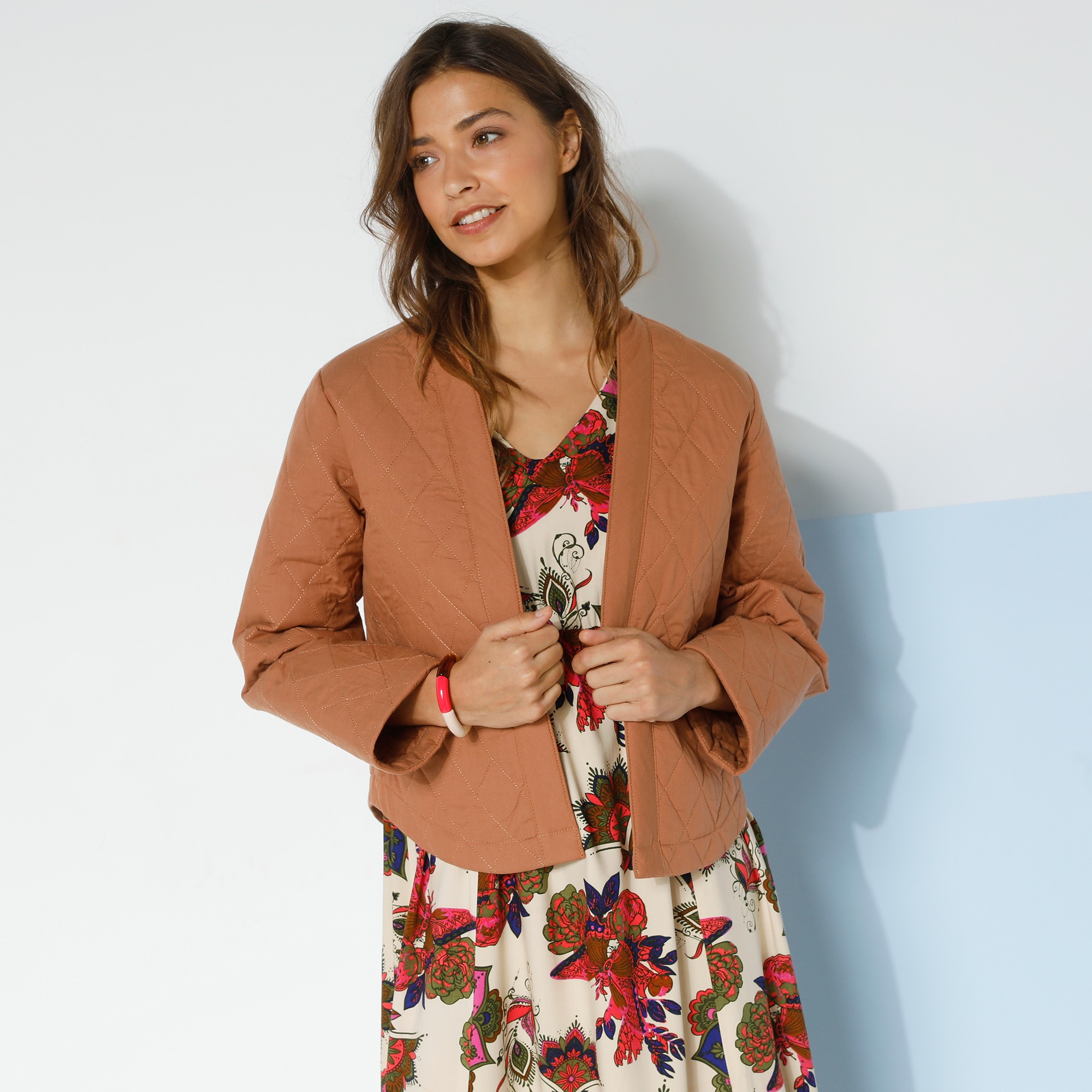 Veste Matelassée Col Kimono - Blancheporte