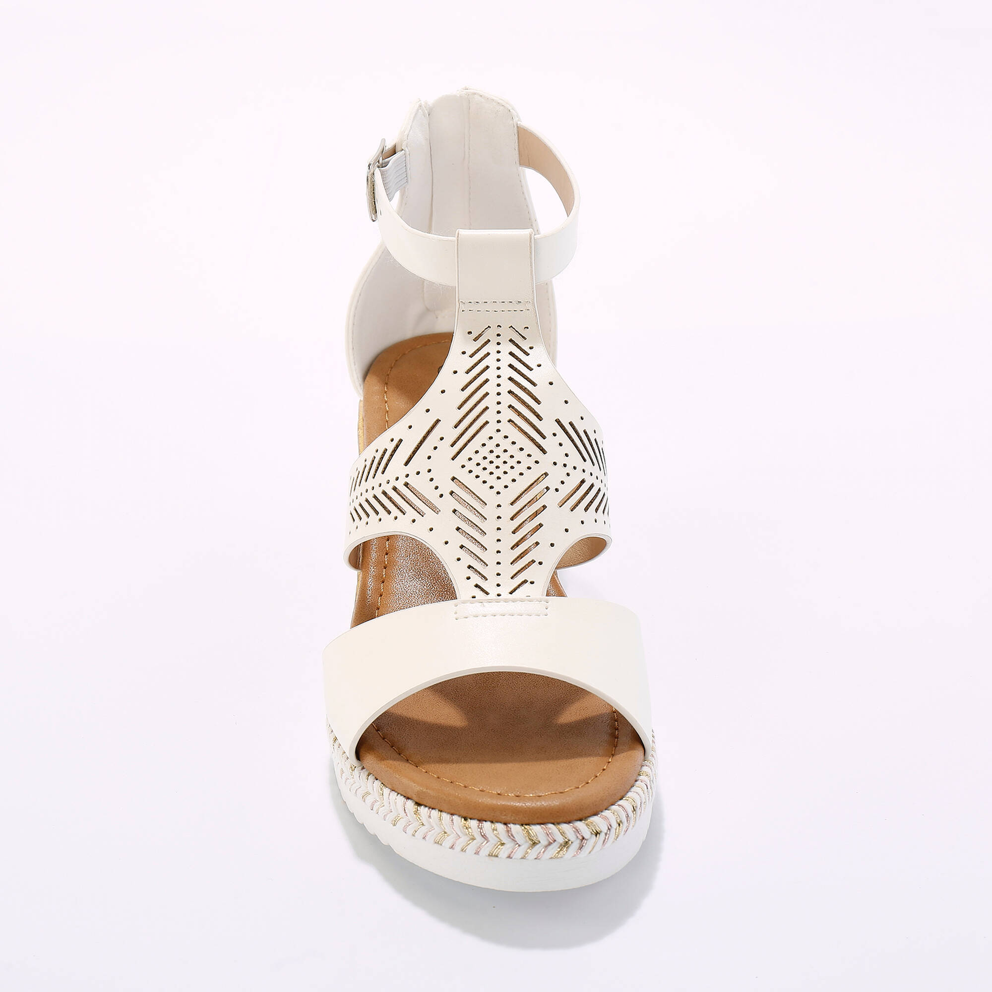 Sandales Compensées American Eagle - Vinyle Blanc - Pointure 8.5 US (40.5 EU) - Neuves Sans Boîte