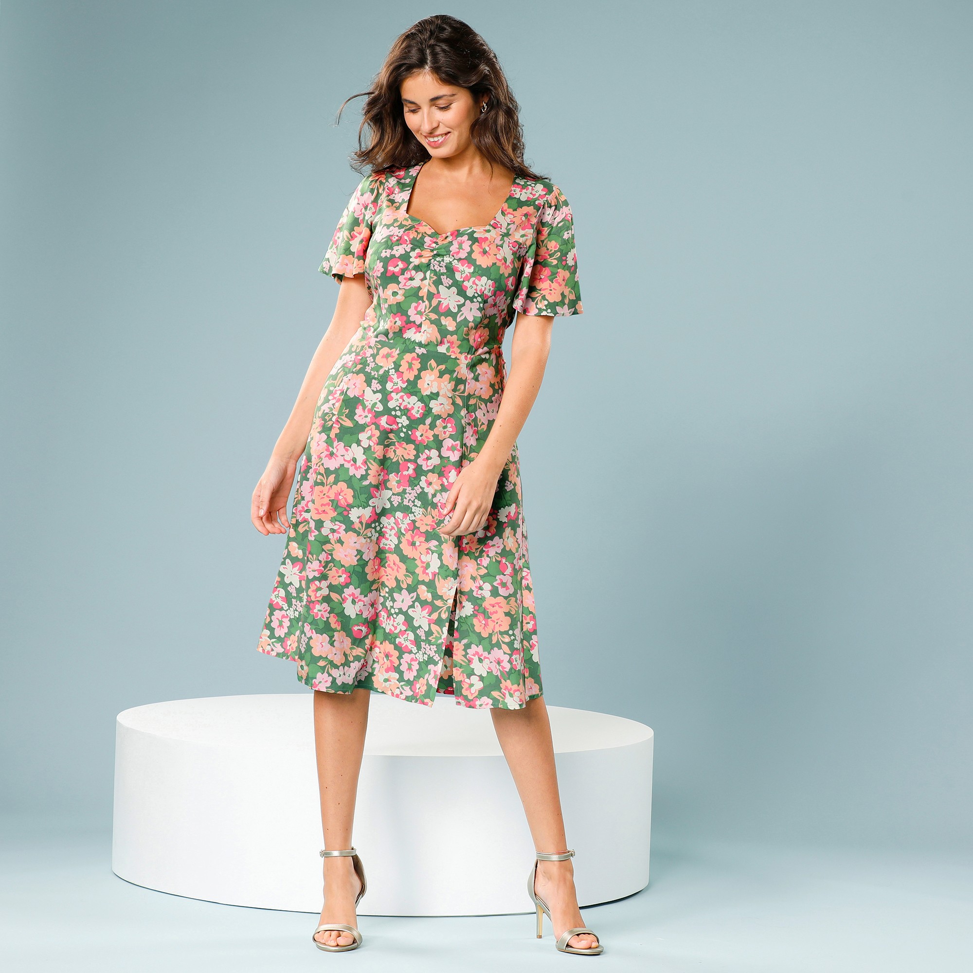 Robe Midi Imprimée Spéciale Petites - Blancheporte