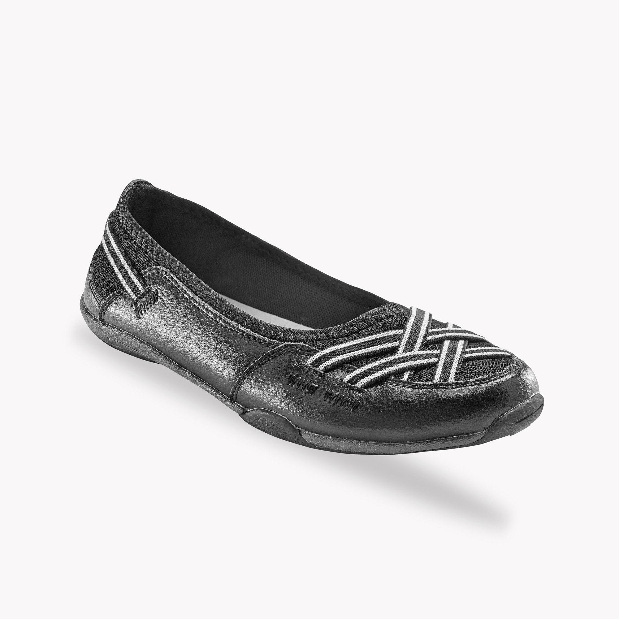 Ballerines Souples En Cuir - Noir - Blancheporte
