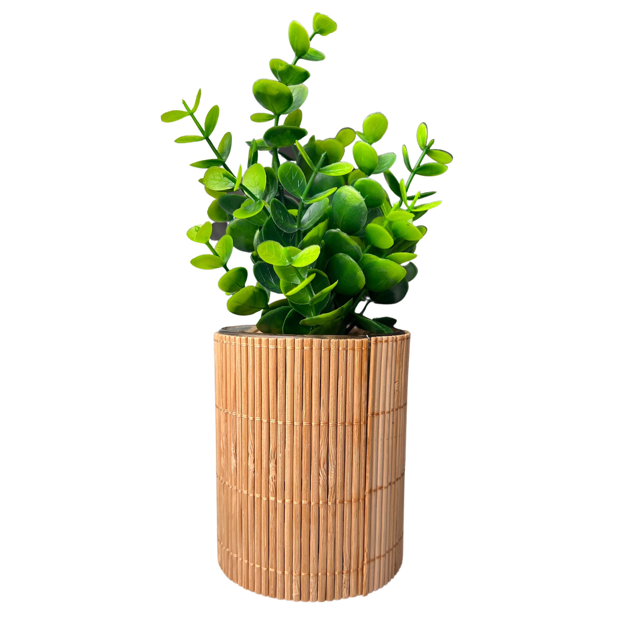 Plante Artificielle Et Pot Bambou - Blancheporte