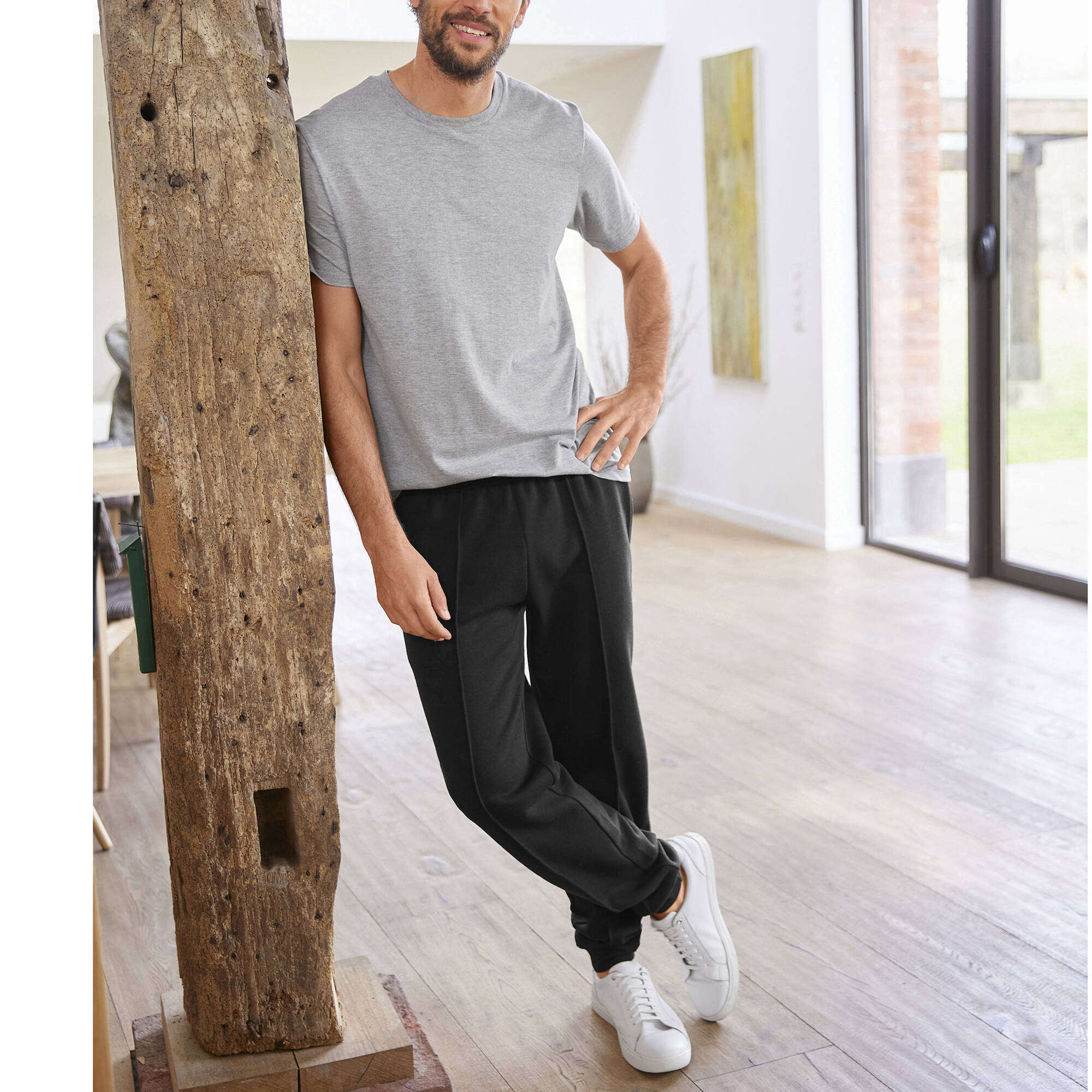 Pantalon loisirs molleton bas resserrs - Blancheporte 26$