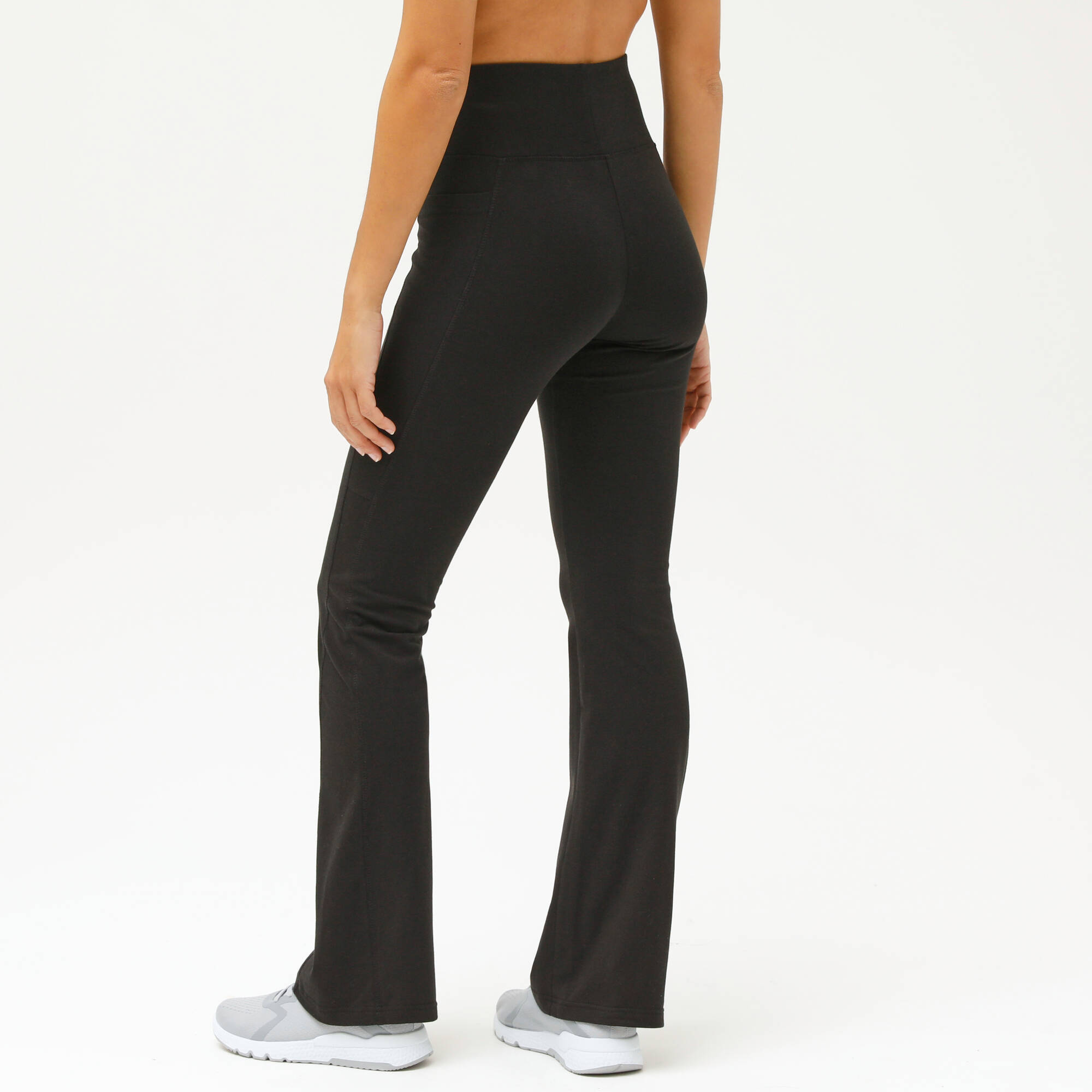 Legging Pantalon Femme Noir Avec Bande Blanche - Taille 36 / S - Occasion Très Bon état