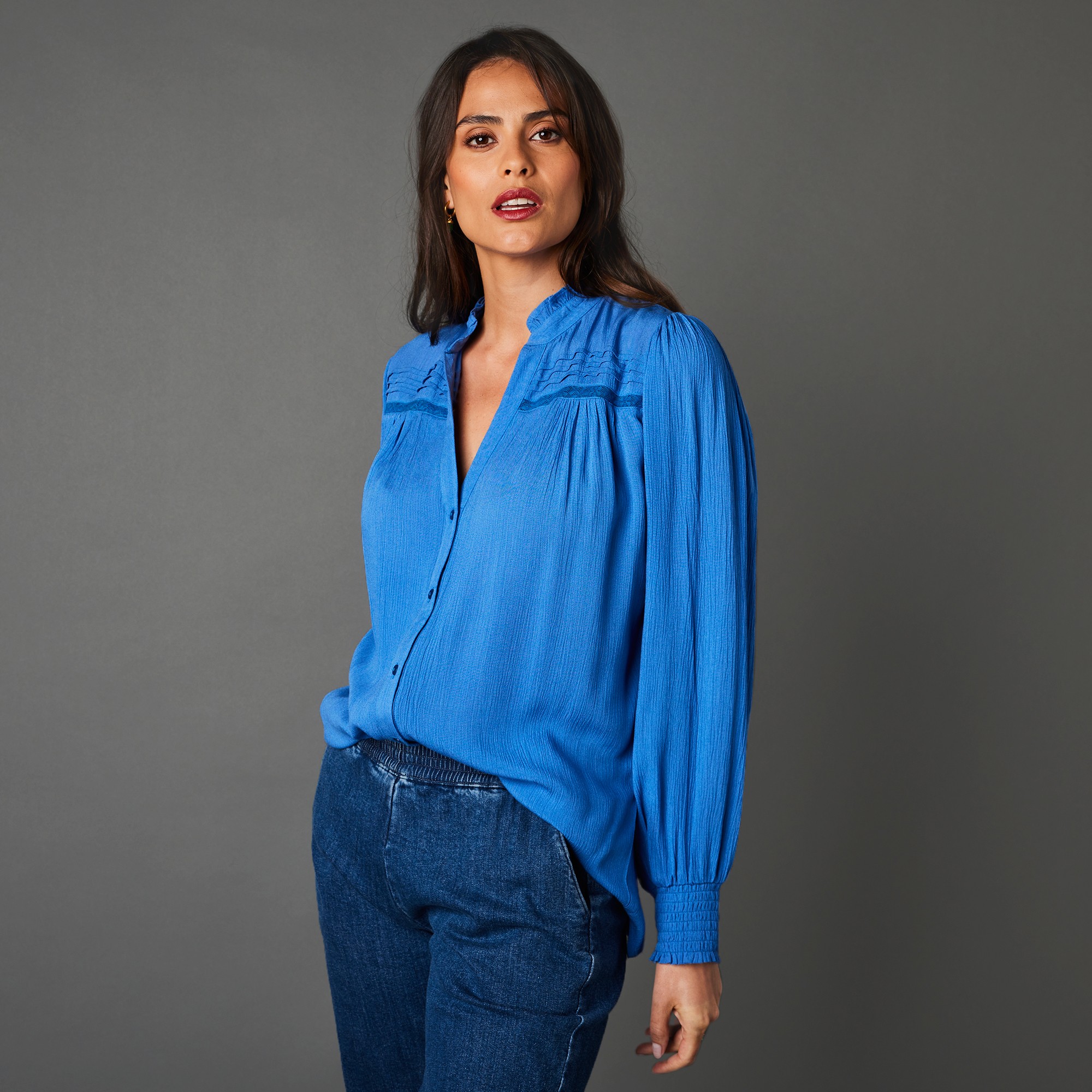 Chemisier Tunique Aspect Crépon - Lora Zellini