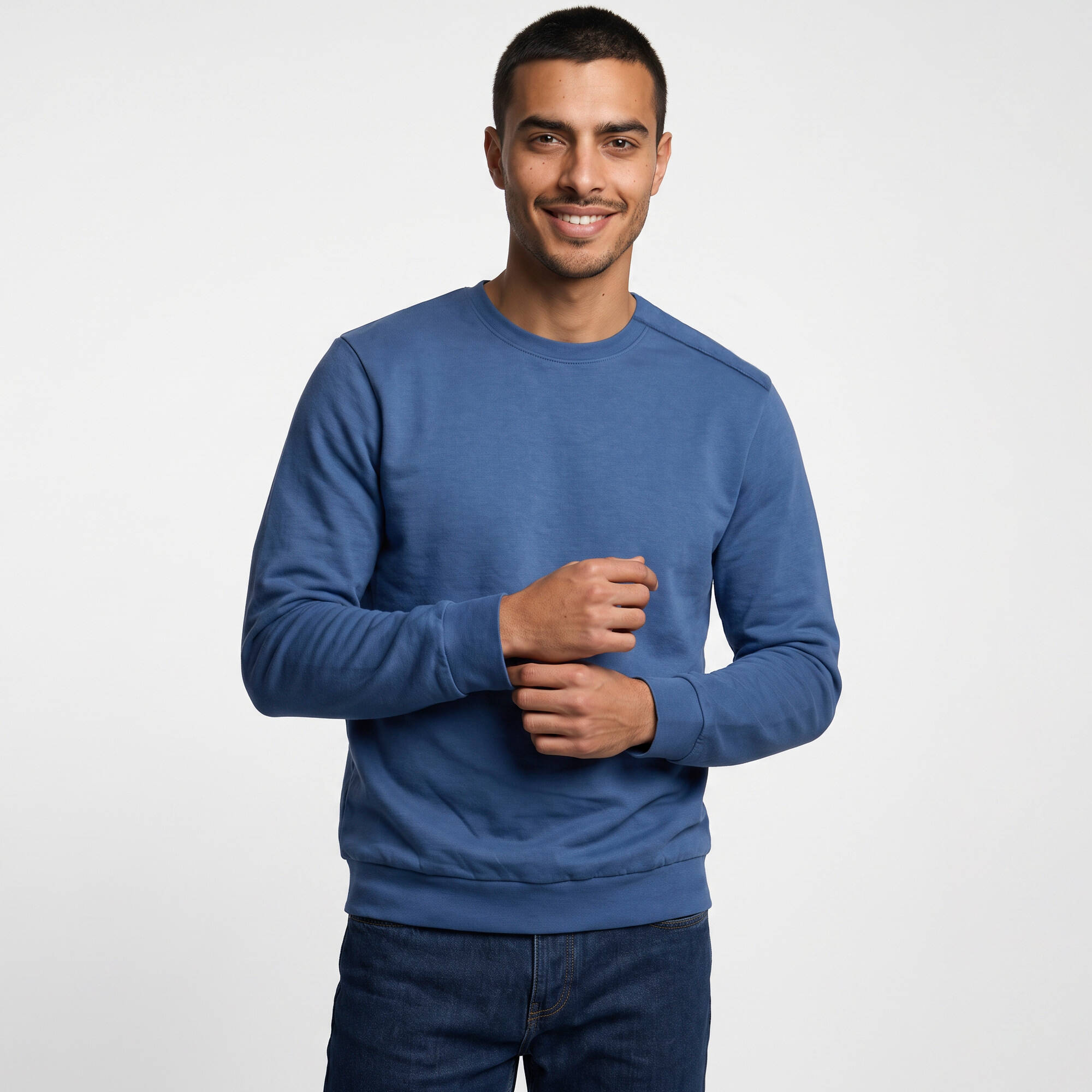 Sweat facile enfiler col rond ouverture paule molleton gratt - Blancheporte 23$