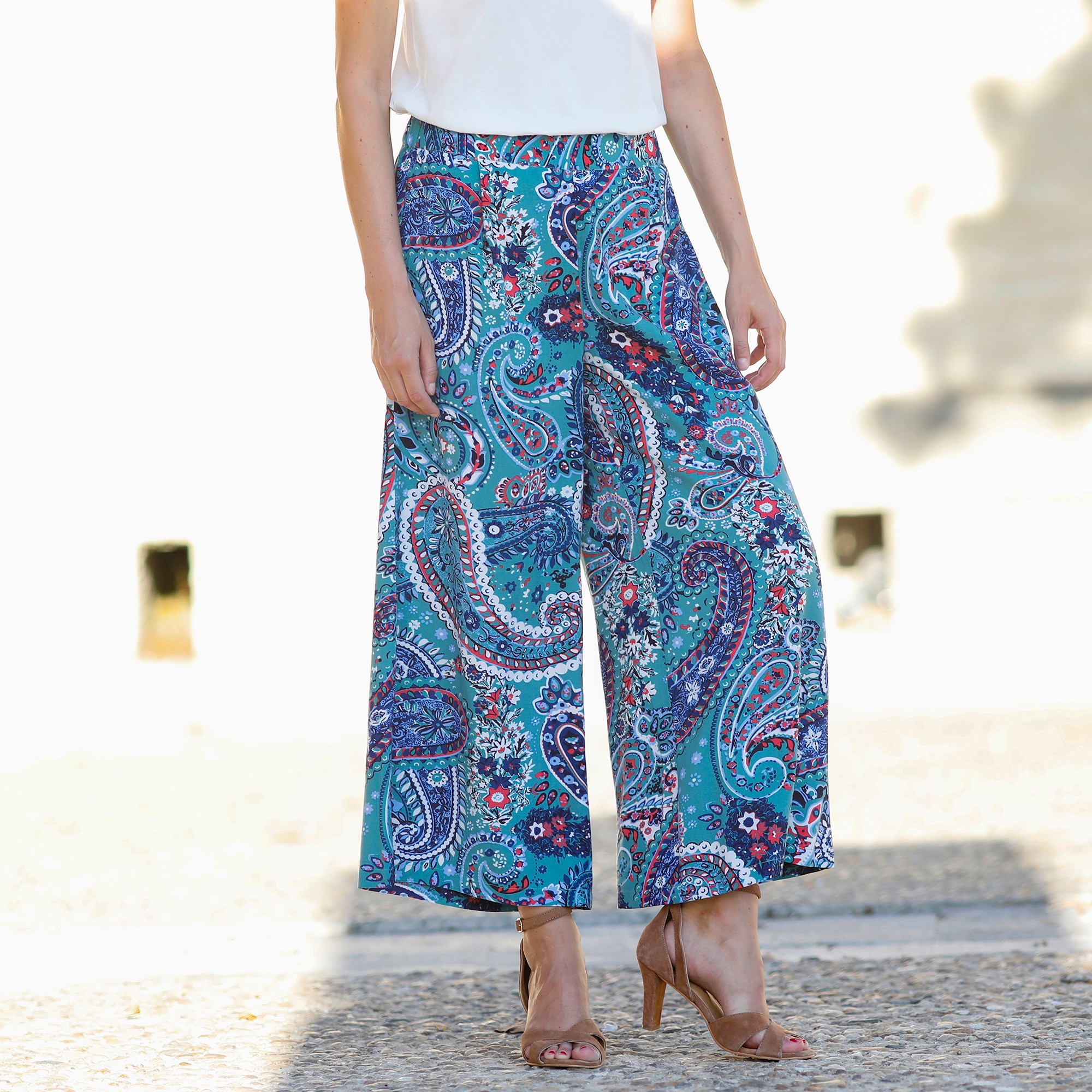 Pantalon Large Imprimé - Blancheporte