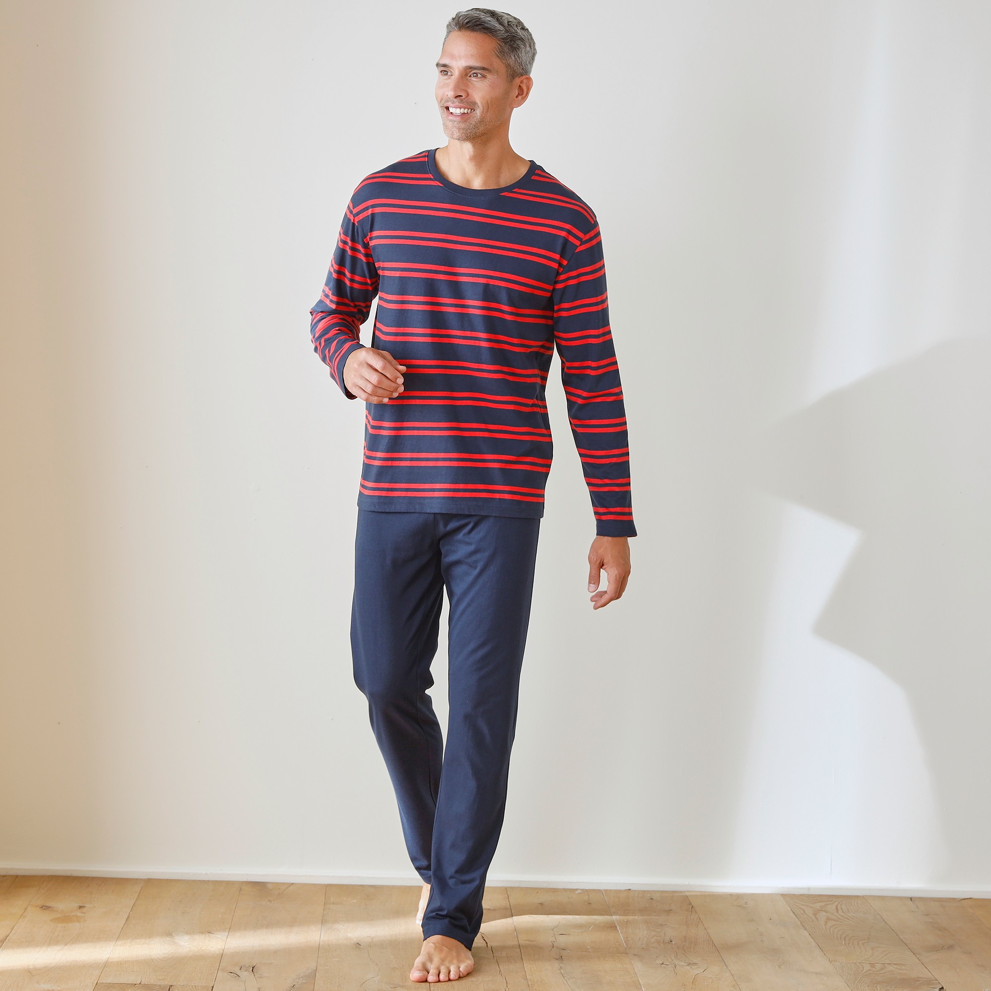 Pyjama Coton Rayé Manches Longues - Blancheporte