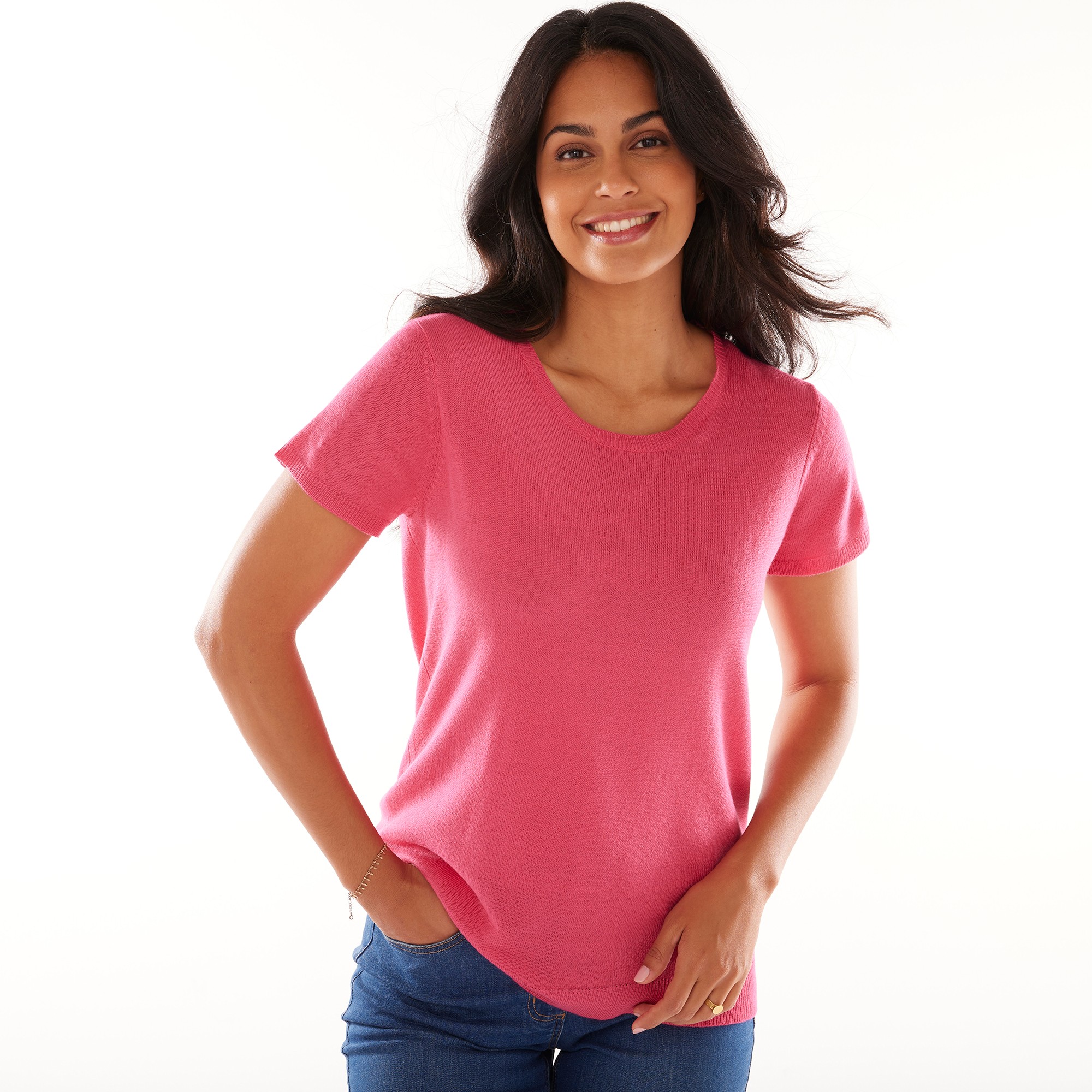 Pull Uni, Manches Courtes - Blancheporte