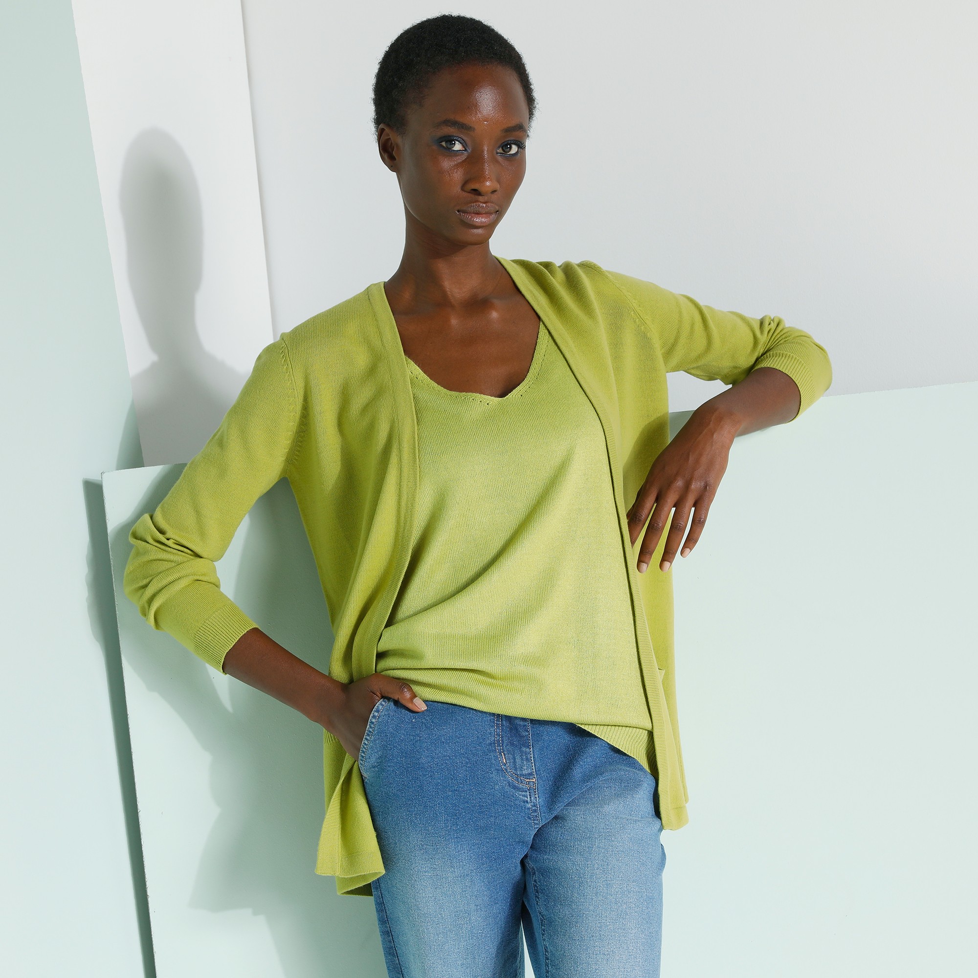 Gilet Long Porter Ouvert - Blancheporte