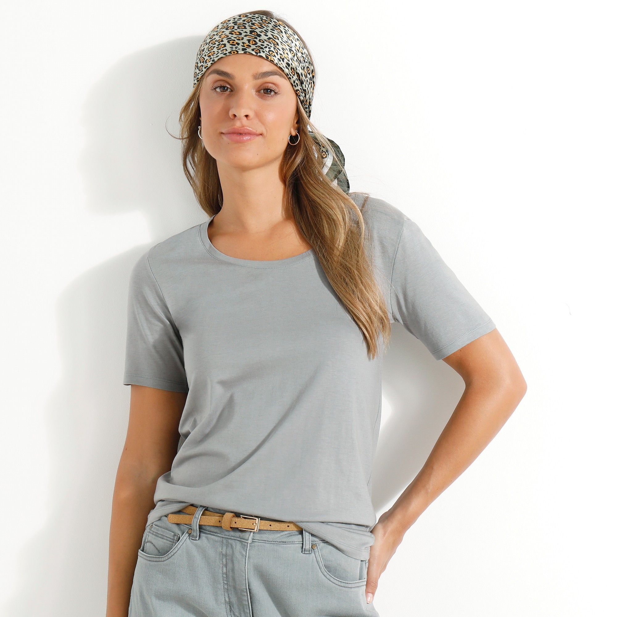 T-shirt Col Rond Manches Courtes - Blancheporte