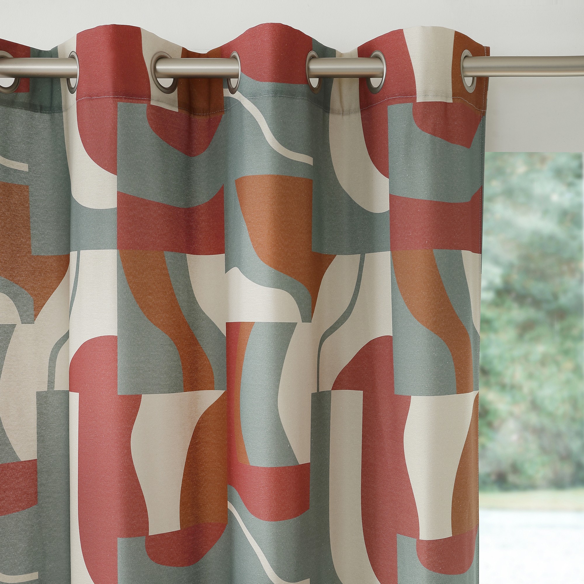 Rideau Imprimé Tamisant Oeillets - Blancheporte