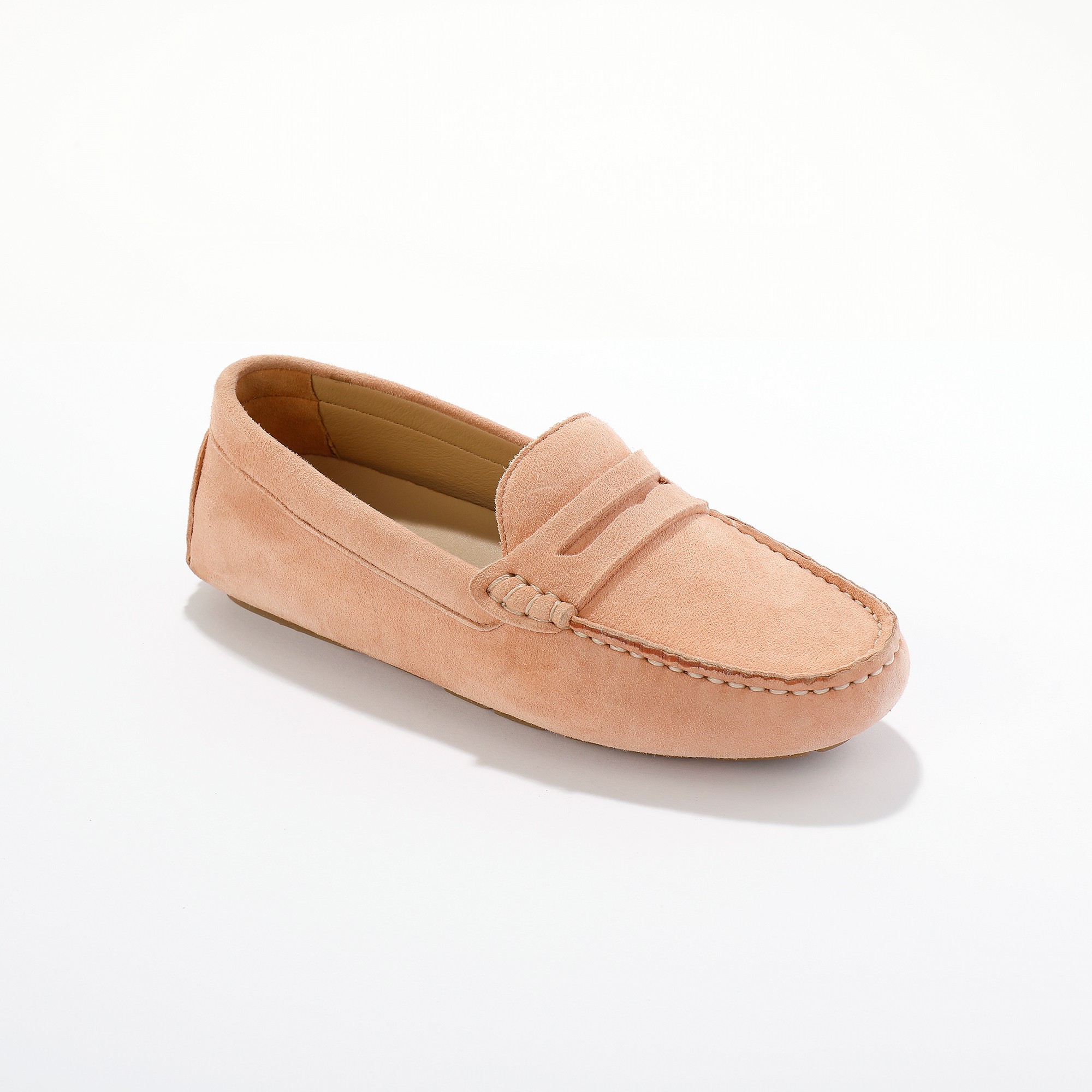 Mocassins En Cuir Velours - Blancheporte