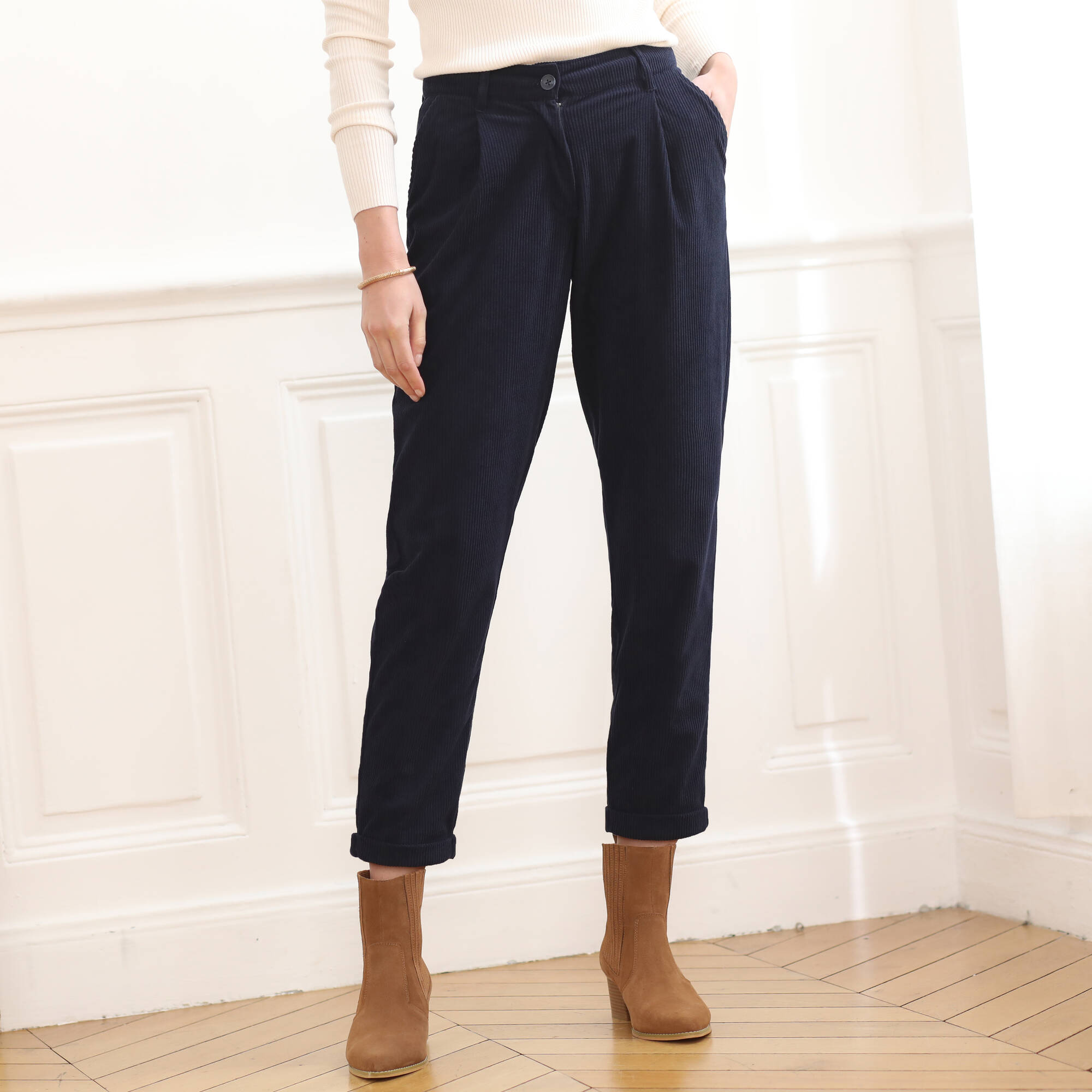 Pantalon 7 8 Bleu B5513 230 main image 1