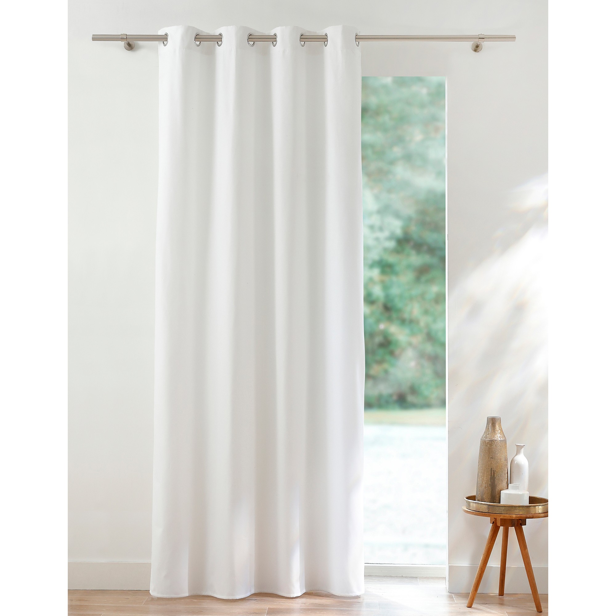 Rideau Isolant Uni Envers Polaire Finition Oeillets - Blancheporte