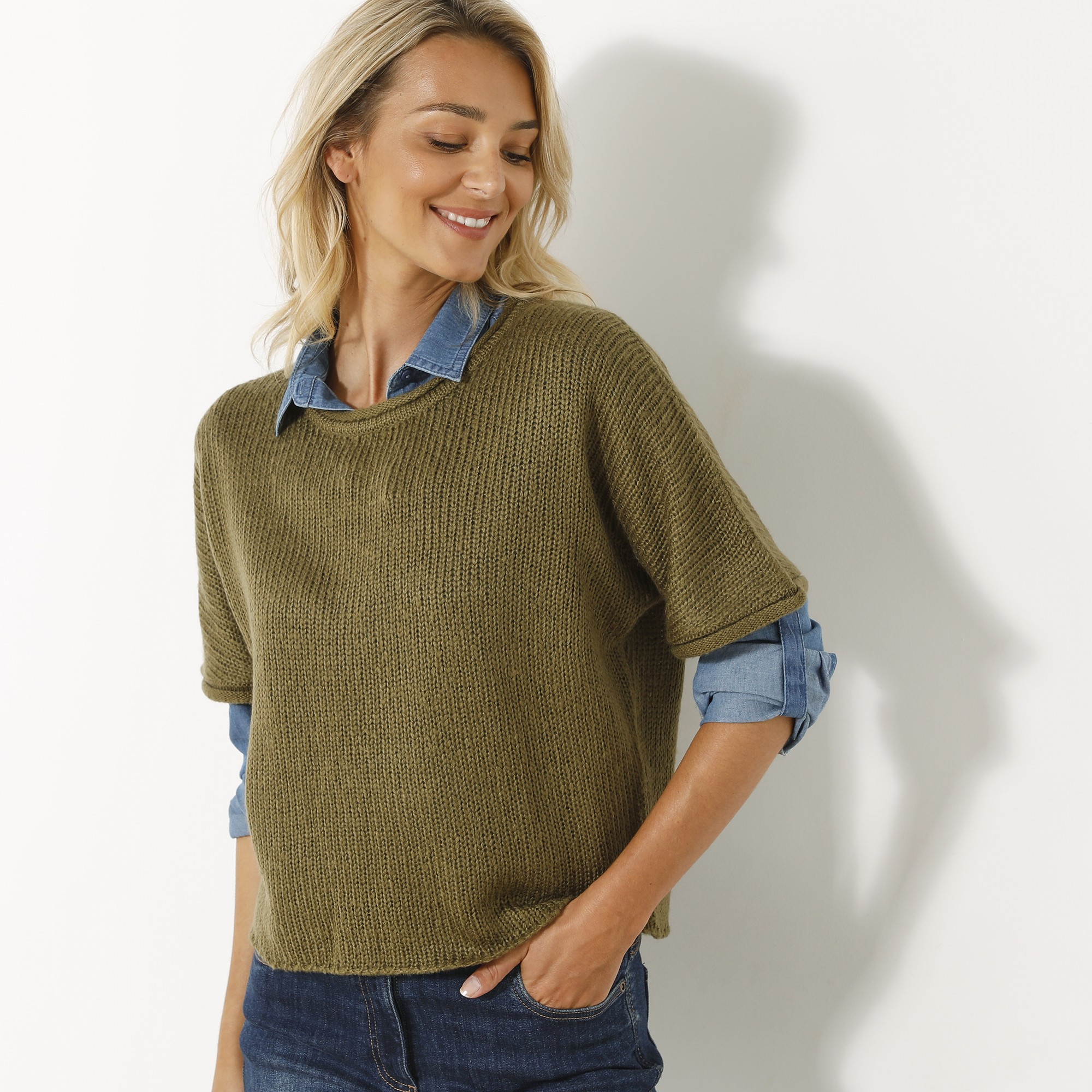 Pull Poncho Manches Coude - Blancheporte