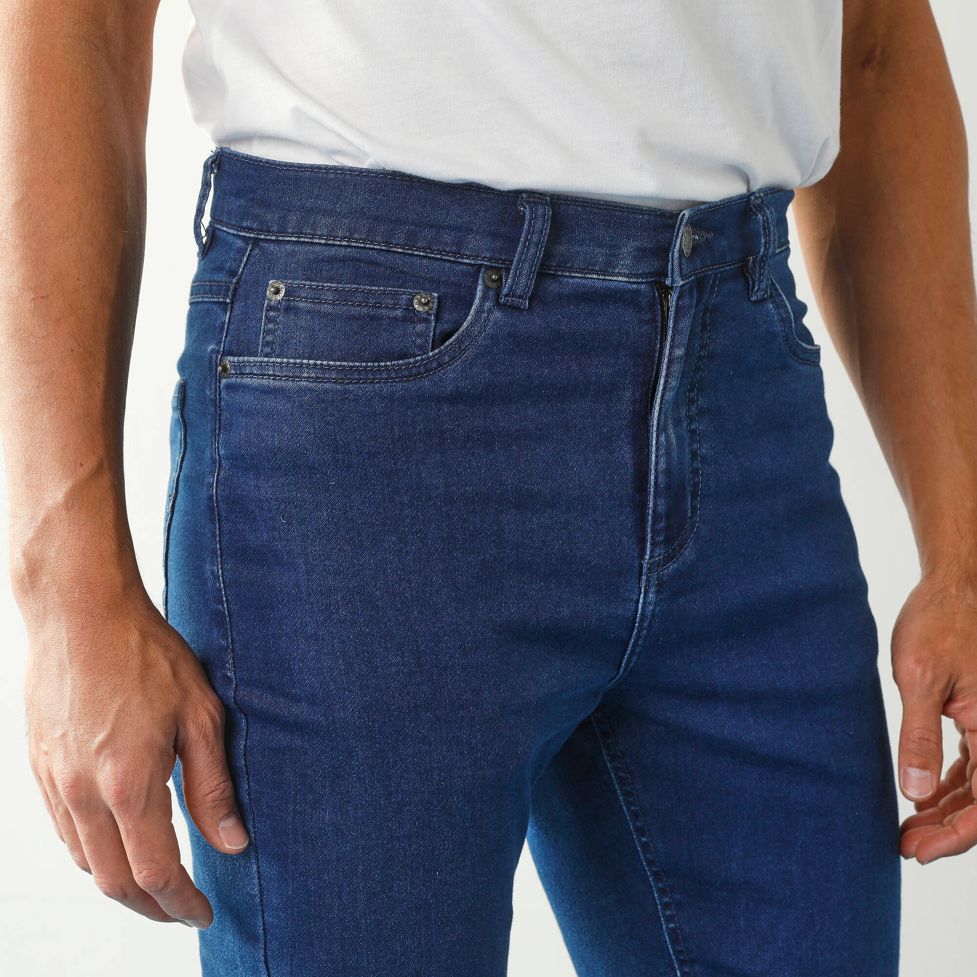 Pantalon effet jean denim lger ultra stretch - L30 - Blancheporte 12 €