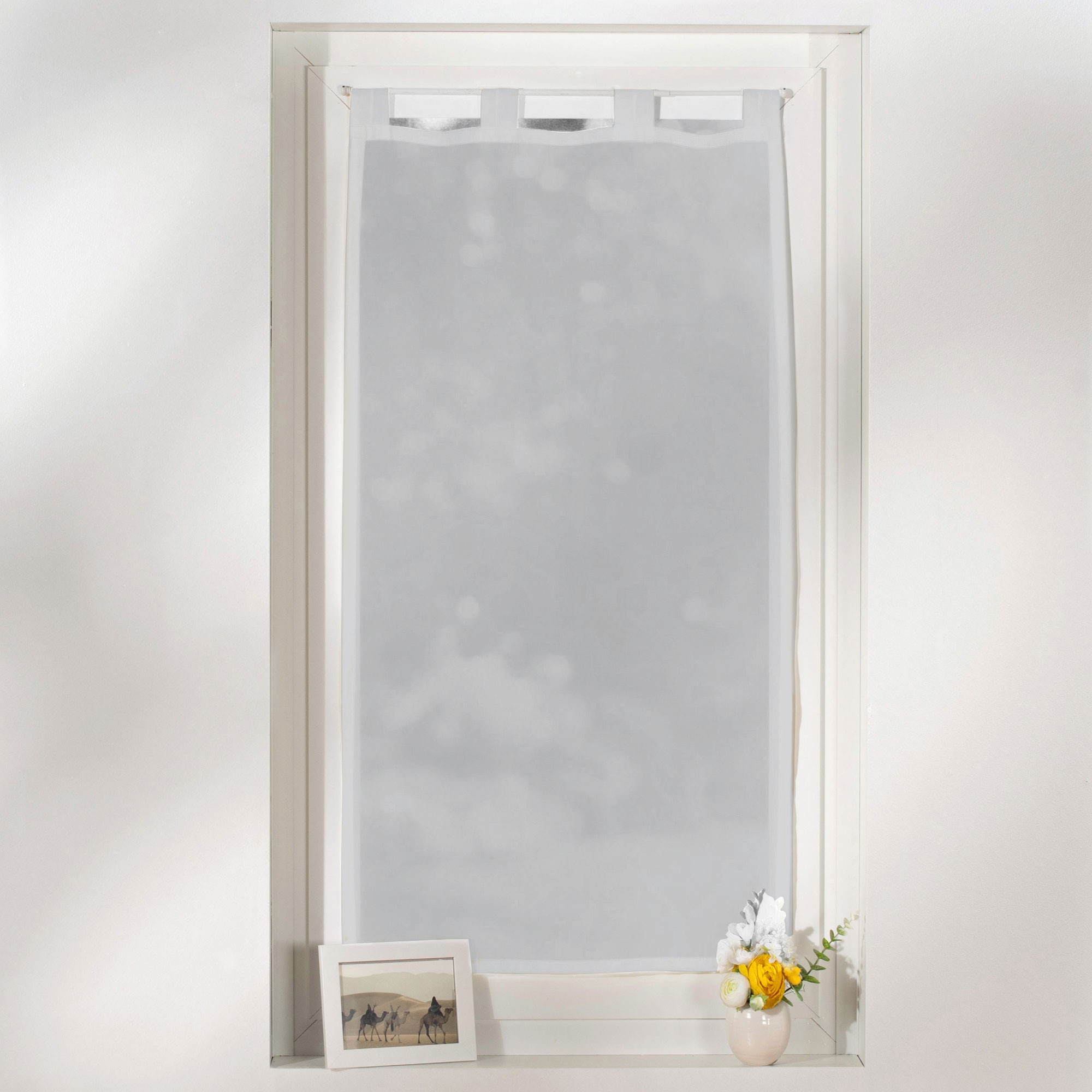 Vitrage Droit Voile Uni Finition Pattes - Blancheporte