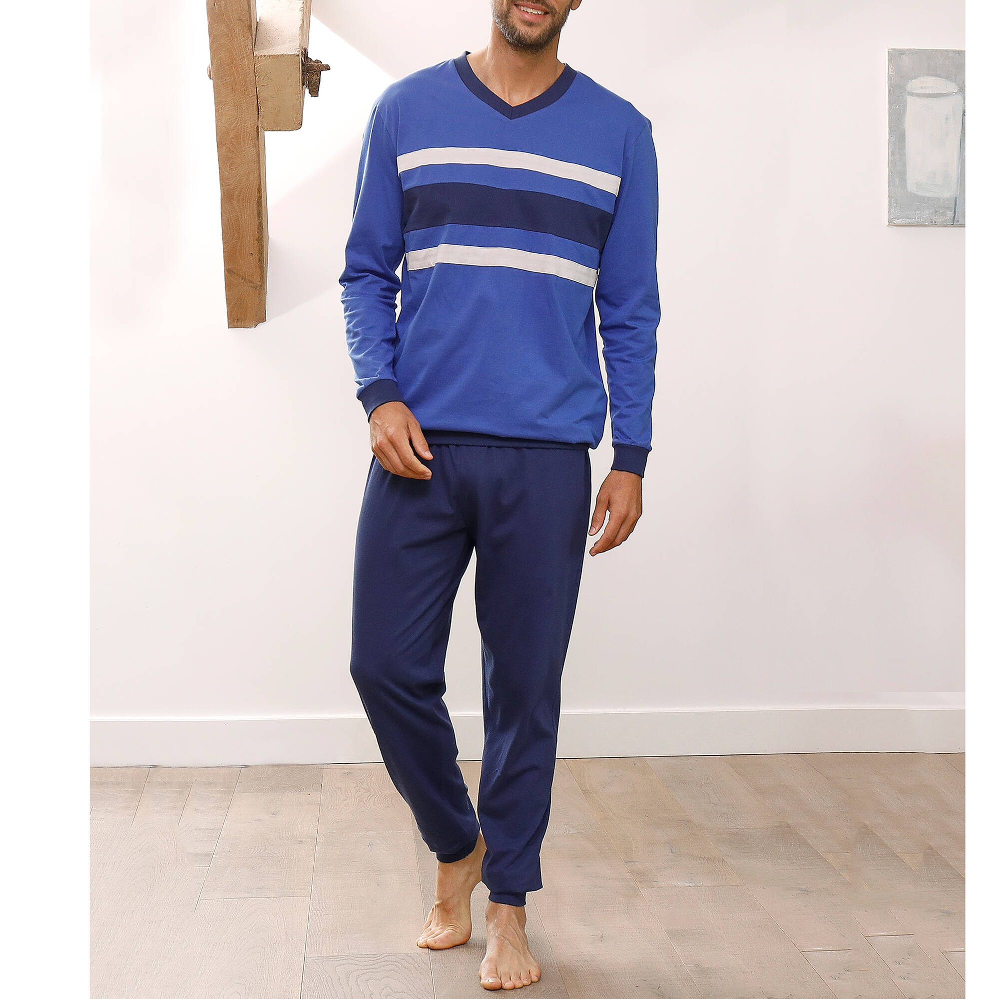 Pyjama pantalong tricolore - lot de 2 - Blancheporte