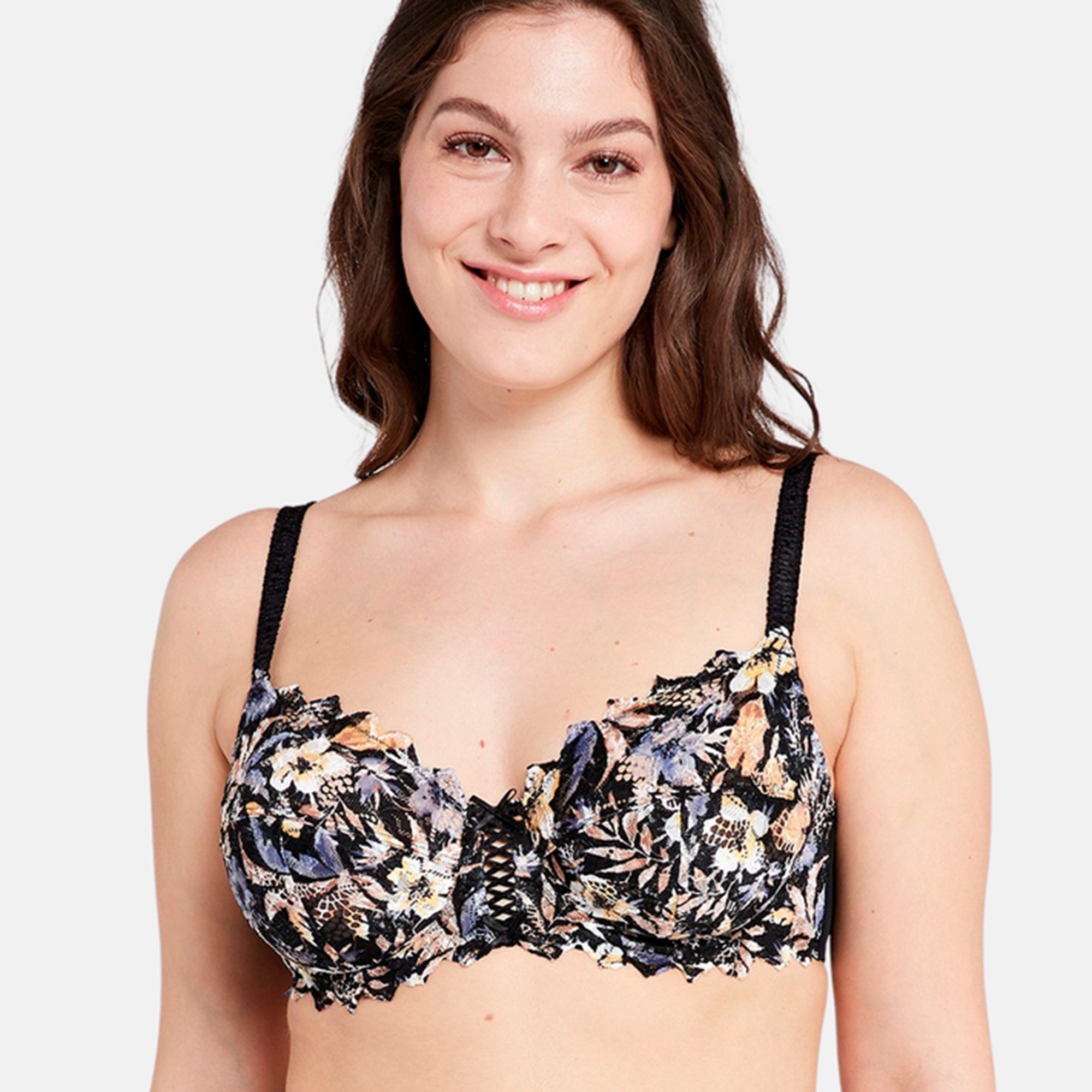 Soutien-gorge forme emboîtante dentelle imprimée floral Arum - avec armatures - 105 - Autres - Sans 