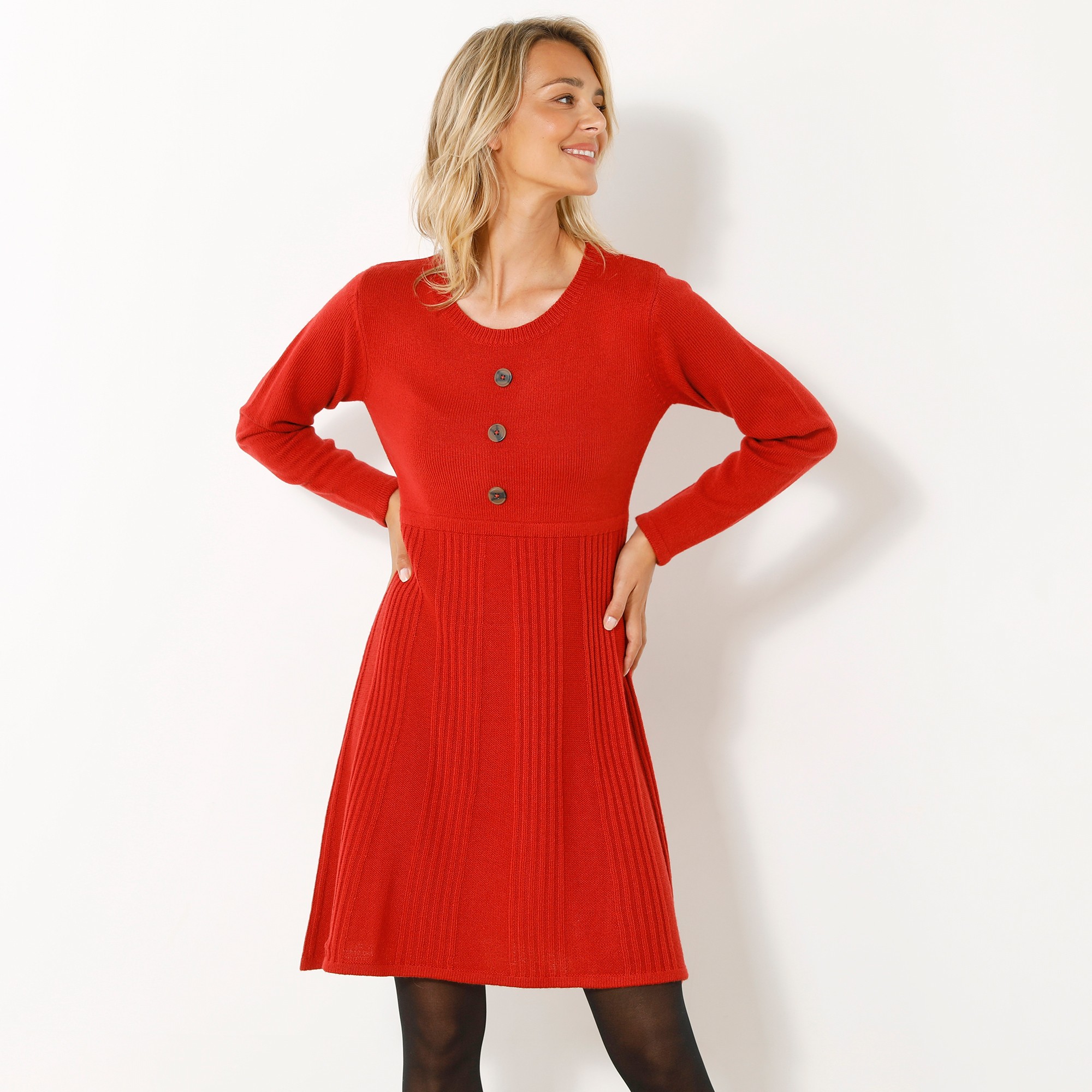 Robe Pull Boutonnée - Blancheporte