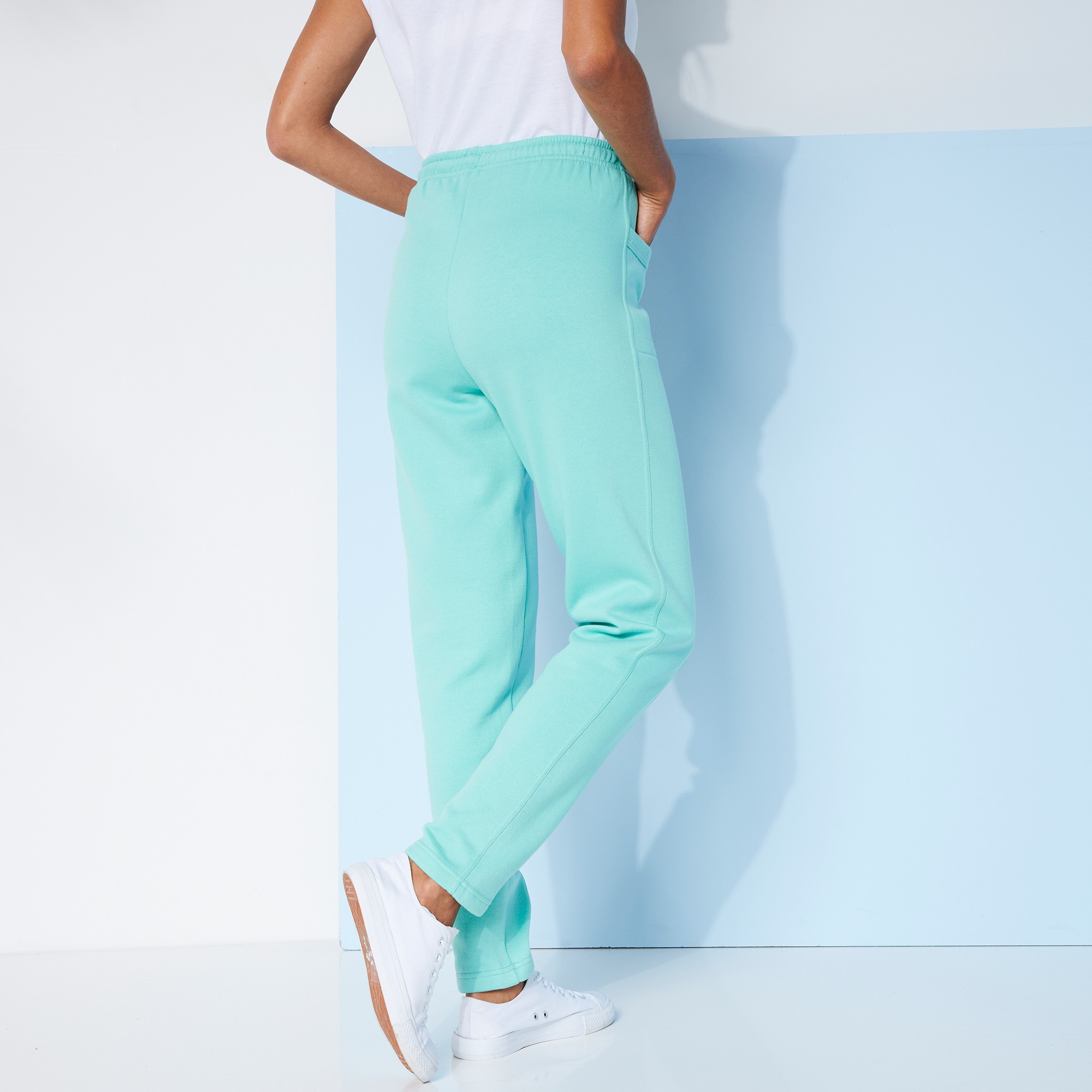 Pantalon jogging molleton gratte vert d eau Blancheporte