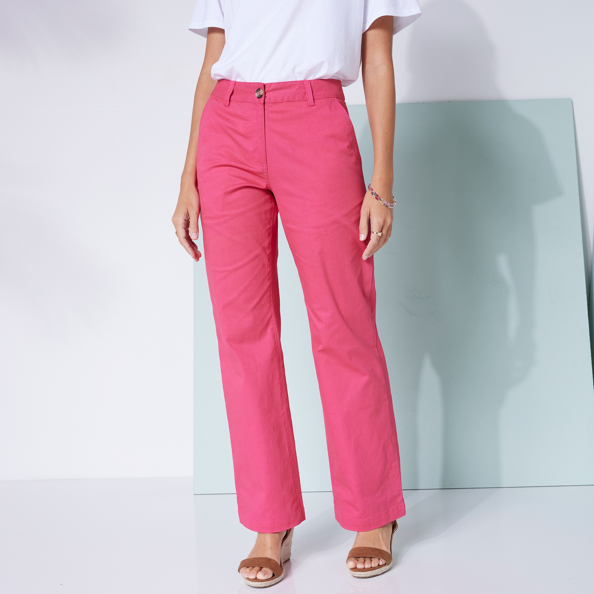Pantalon Chino Large, Coton Stretch - Blancheporte