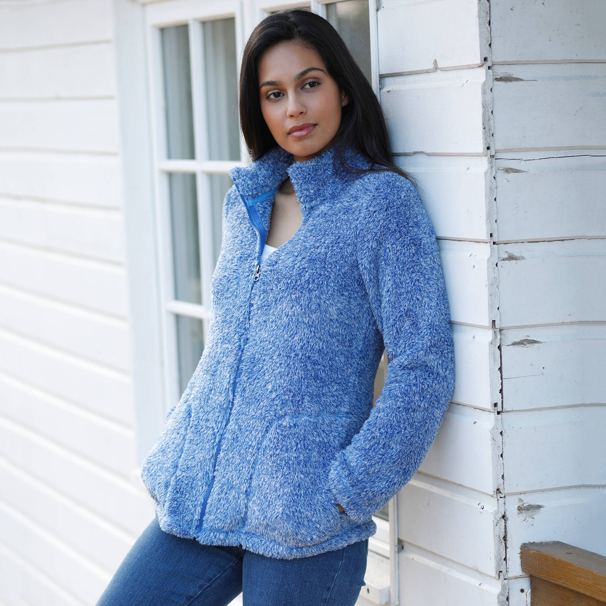 Veste maille peluche femme online