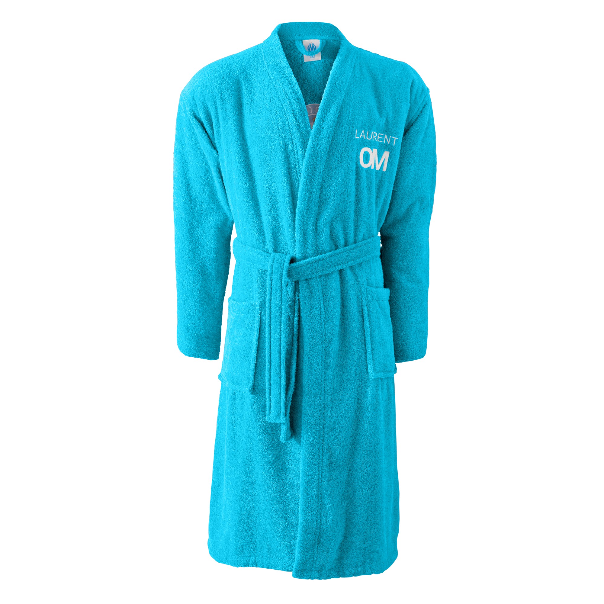 Peignoir adulte OM personnalisable bleu Blancheporte