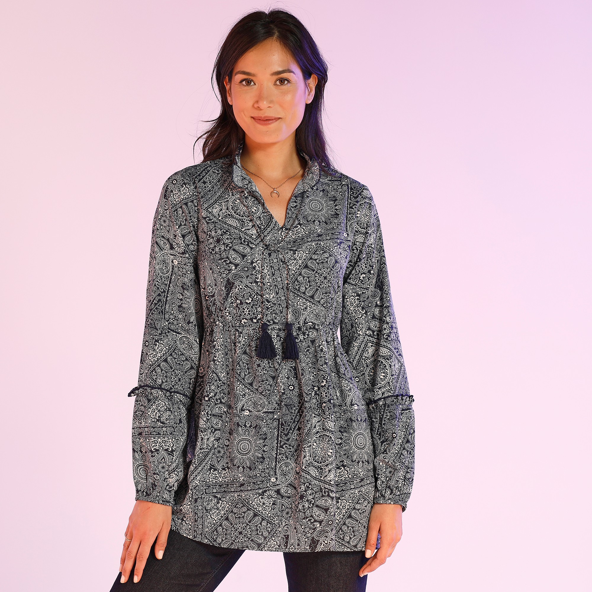 Tunique Col Officier, Polyester Recycle? (1) - Blancheporte