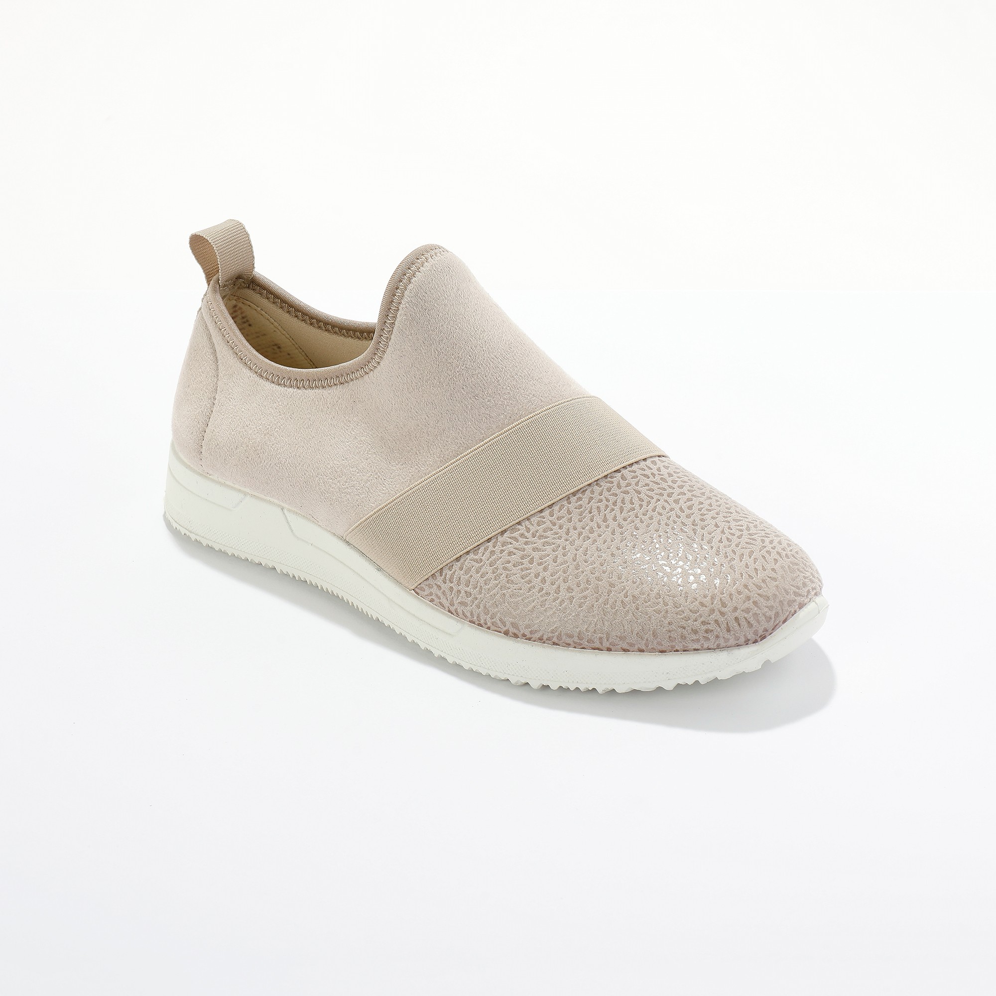 Baskets À Enfiler Spécial Pieds Sensibles En Tissu Extensible - Blancheporte