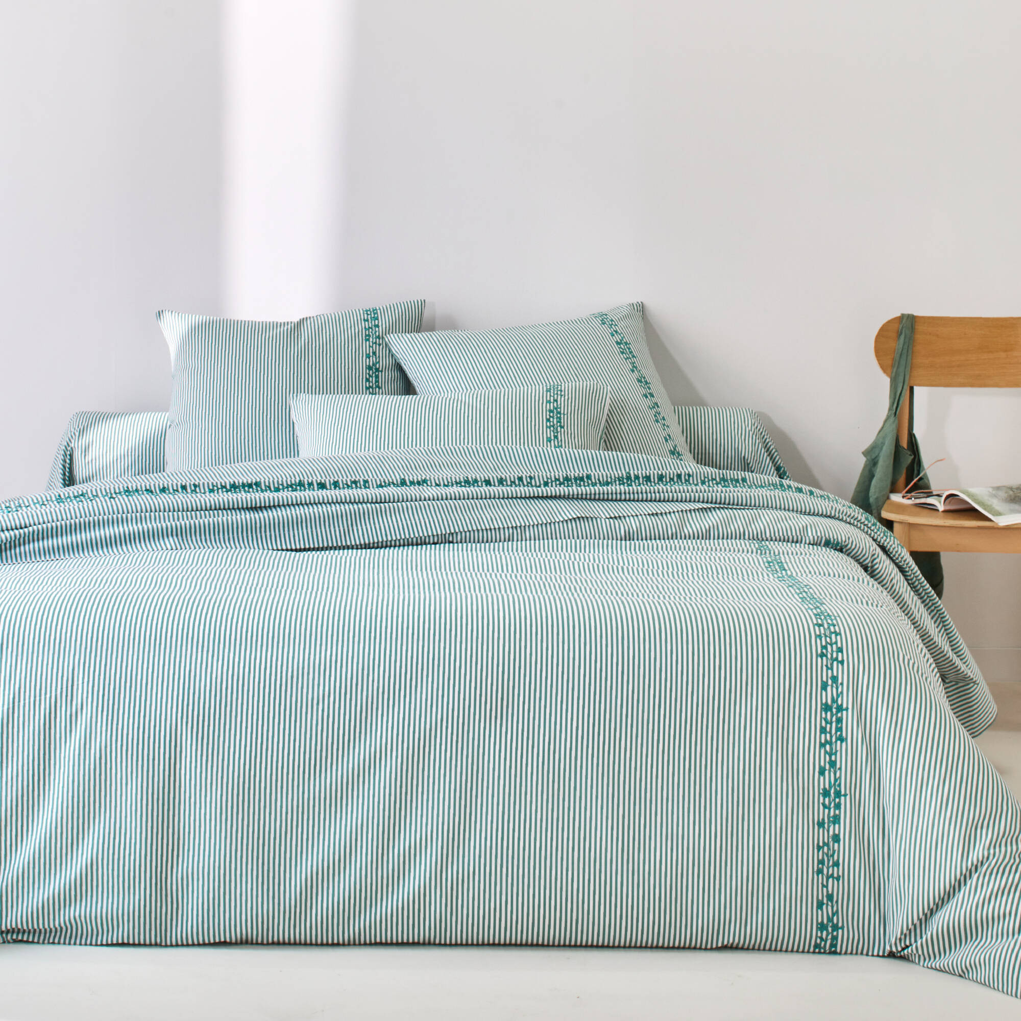 Linge de lit Faustine en coton imprimé - Blancheporte