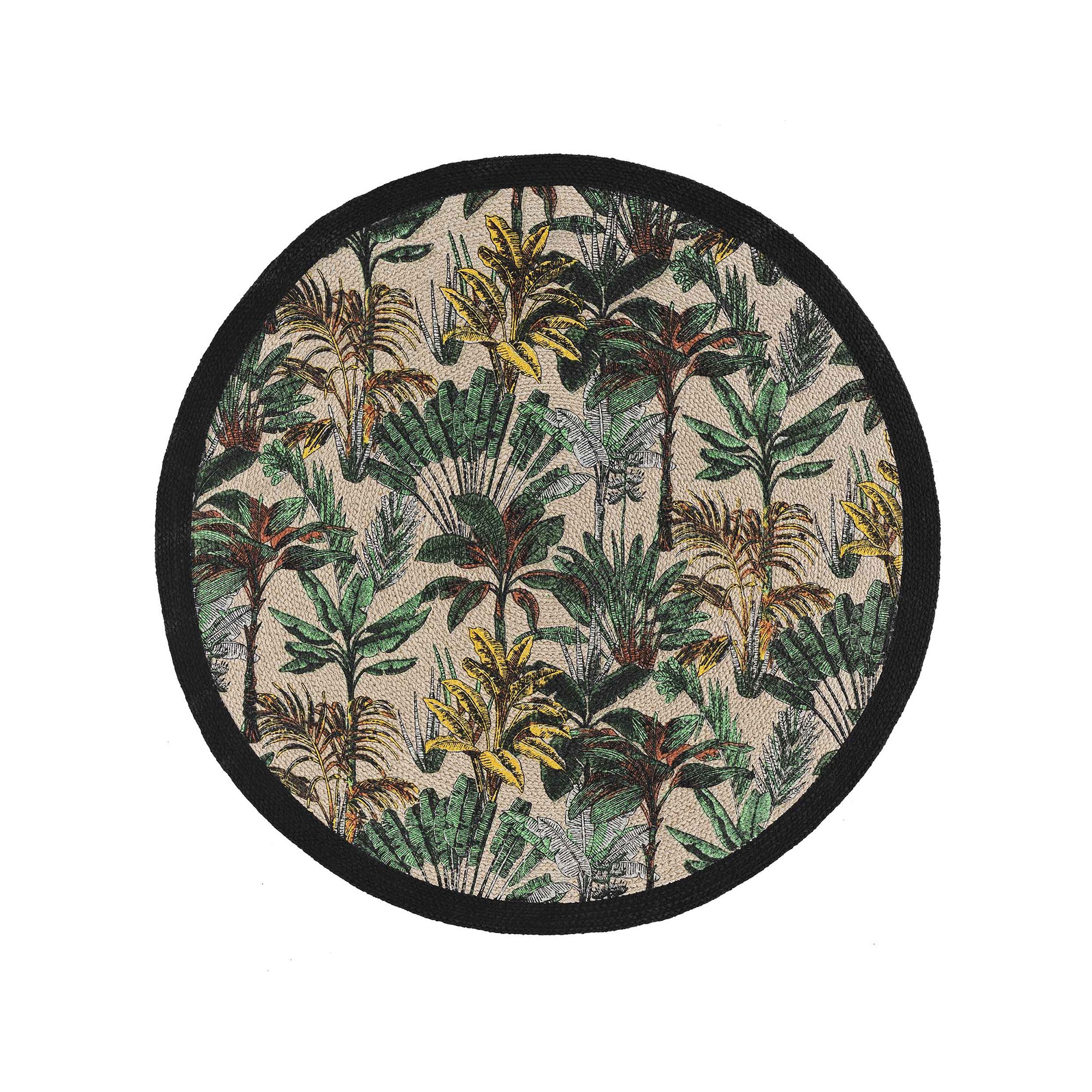 Tapis Imprimé Palmiers - Rond - Blancheporte