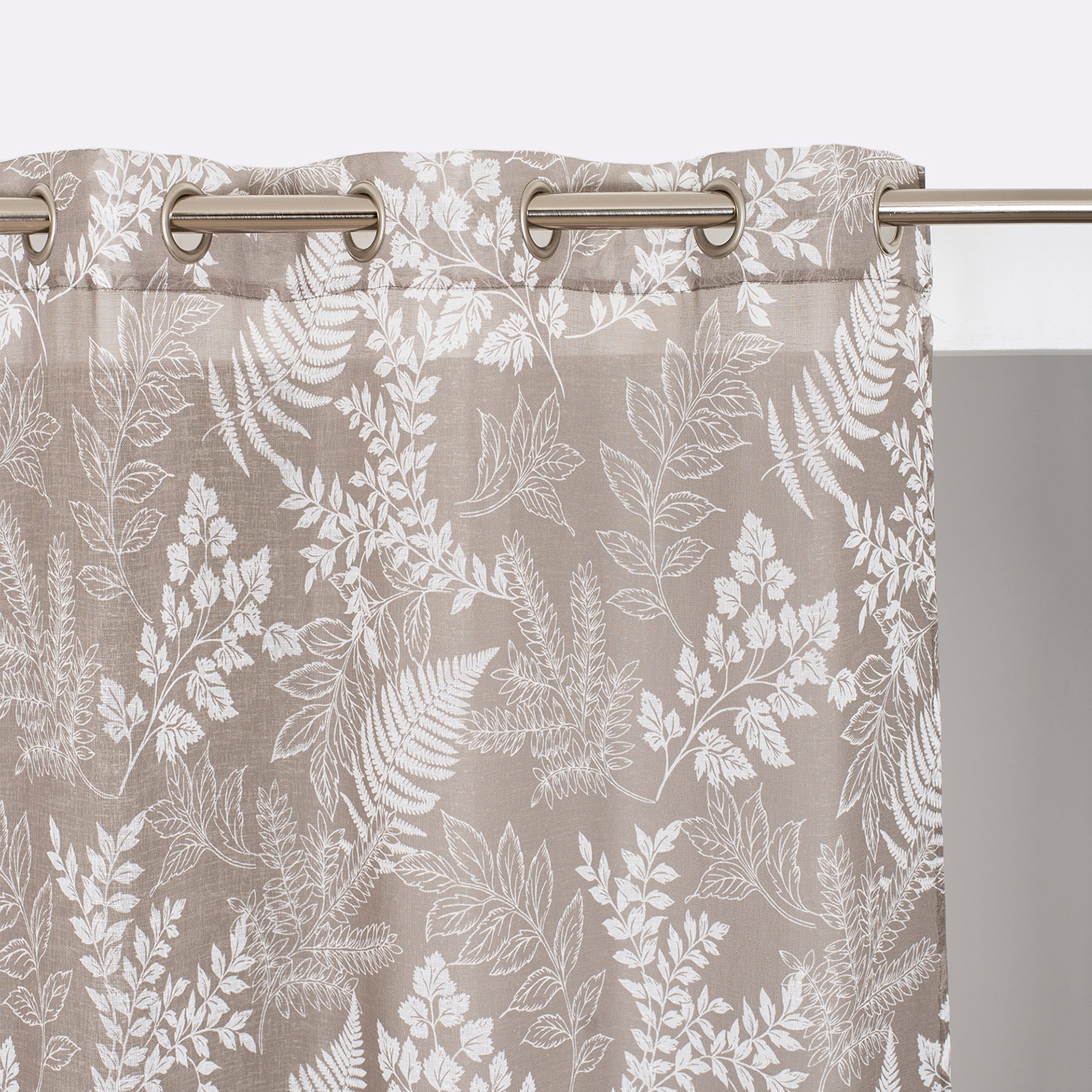 Voilage Imprimé Fougères - Blancheporte